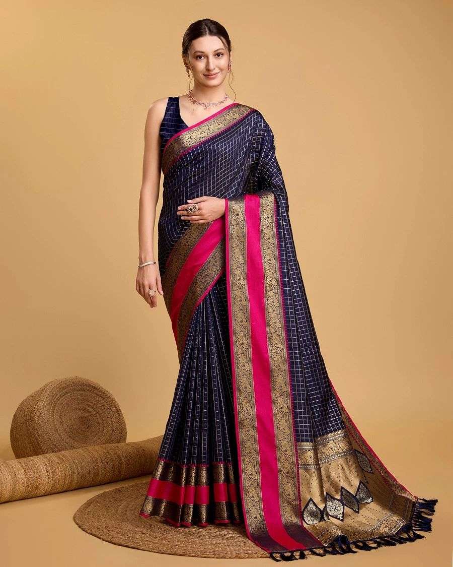 Nx 235 Soft and traditional Kanjivaram silk fabric ethnic we...