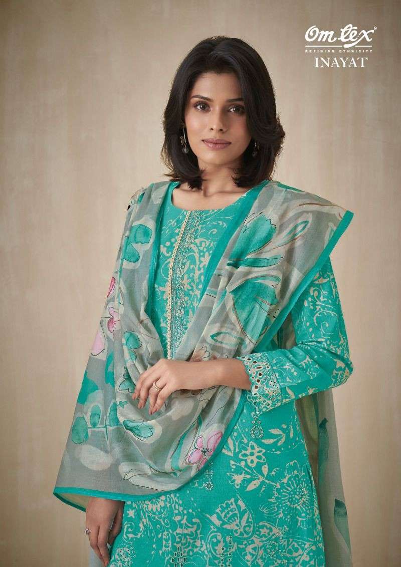 OM TEX INAYAT PREMIUM LAWN COTTON DIGITAL SUIT PARTY WEAR IN...