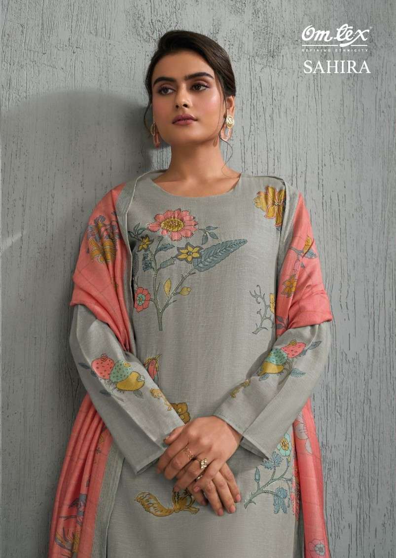 OM TEX SAHIRA ASMIN COTTON SILK DIGITAL PATTERN SUIT FOR UNS...