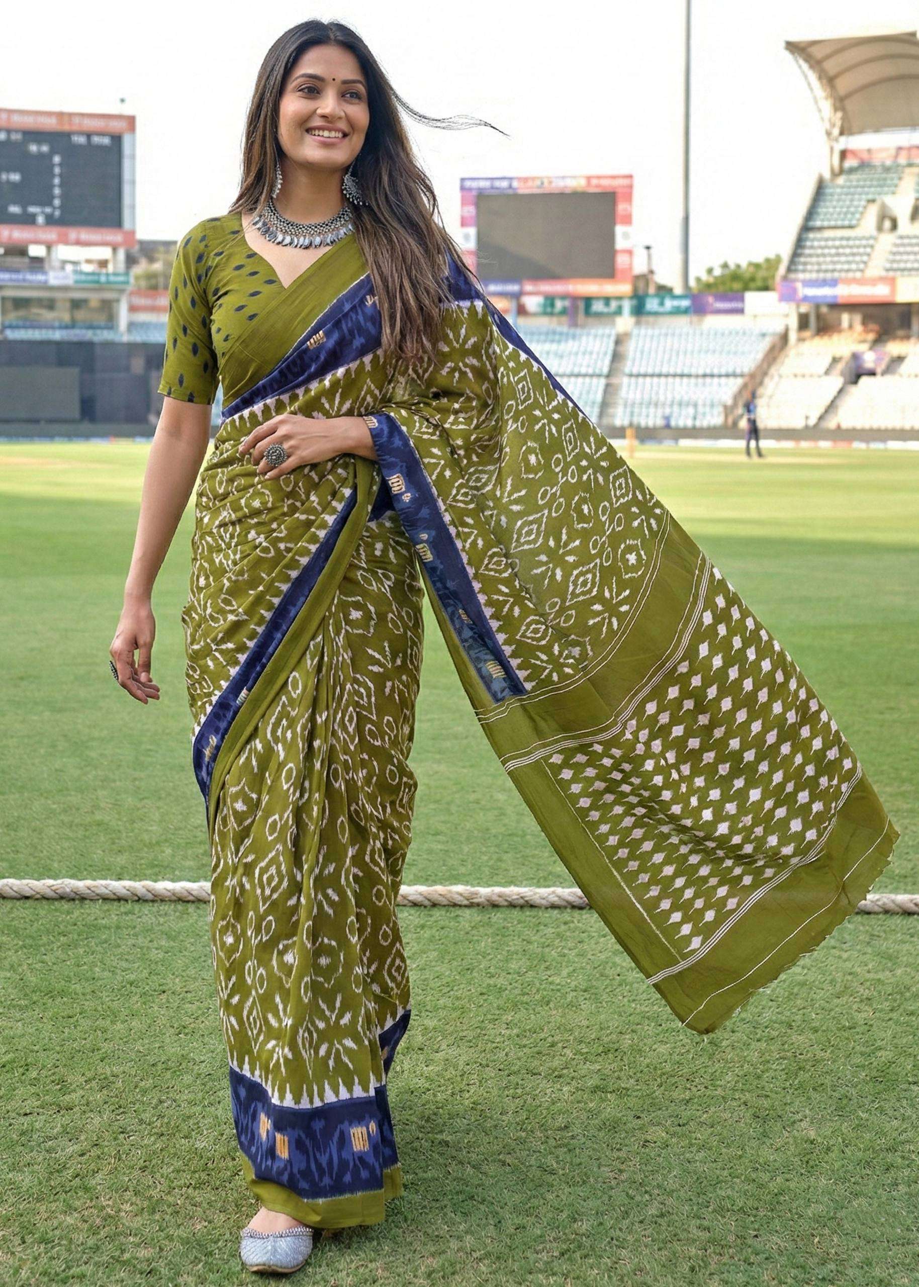 Original mulmul cotton fabric with Grace In Every Fold Elega...