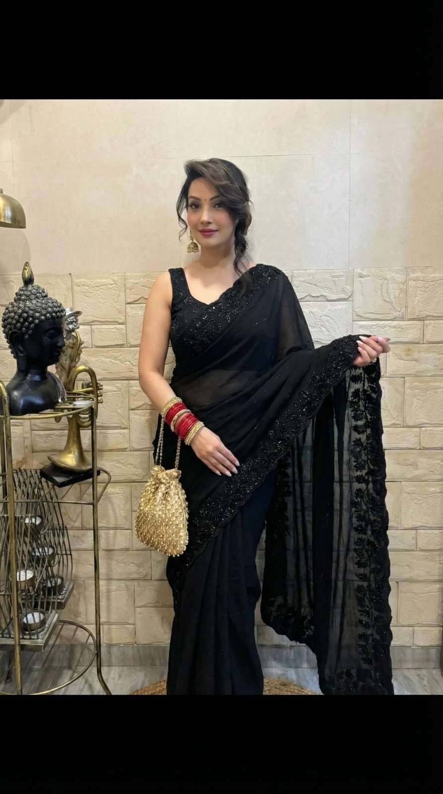party wear style Damini Pure Fox Geogate With Beautiful Orig...