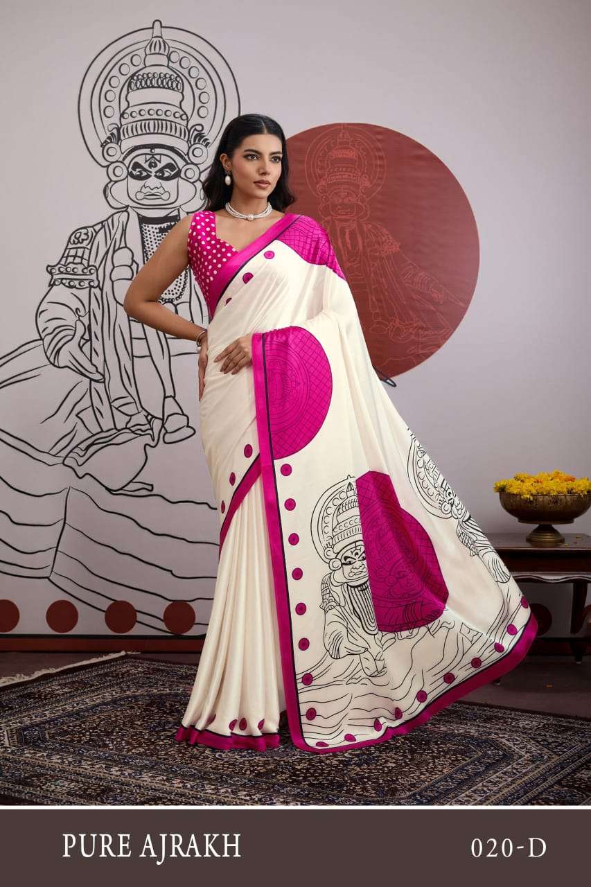  PURE AJRAKH 020 PURE AND ORIGINAL MODAL SATIN FABRIC WITH B...