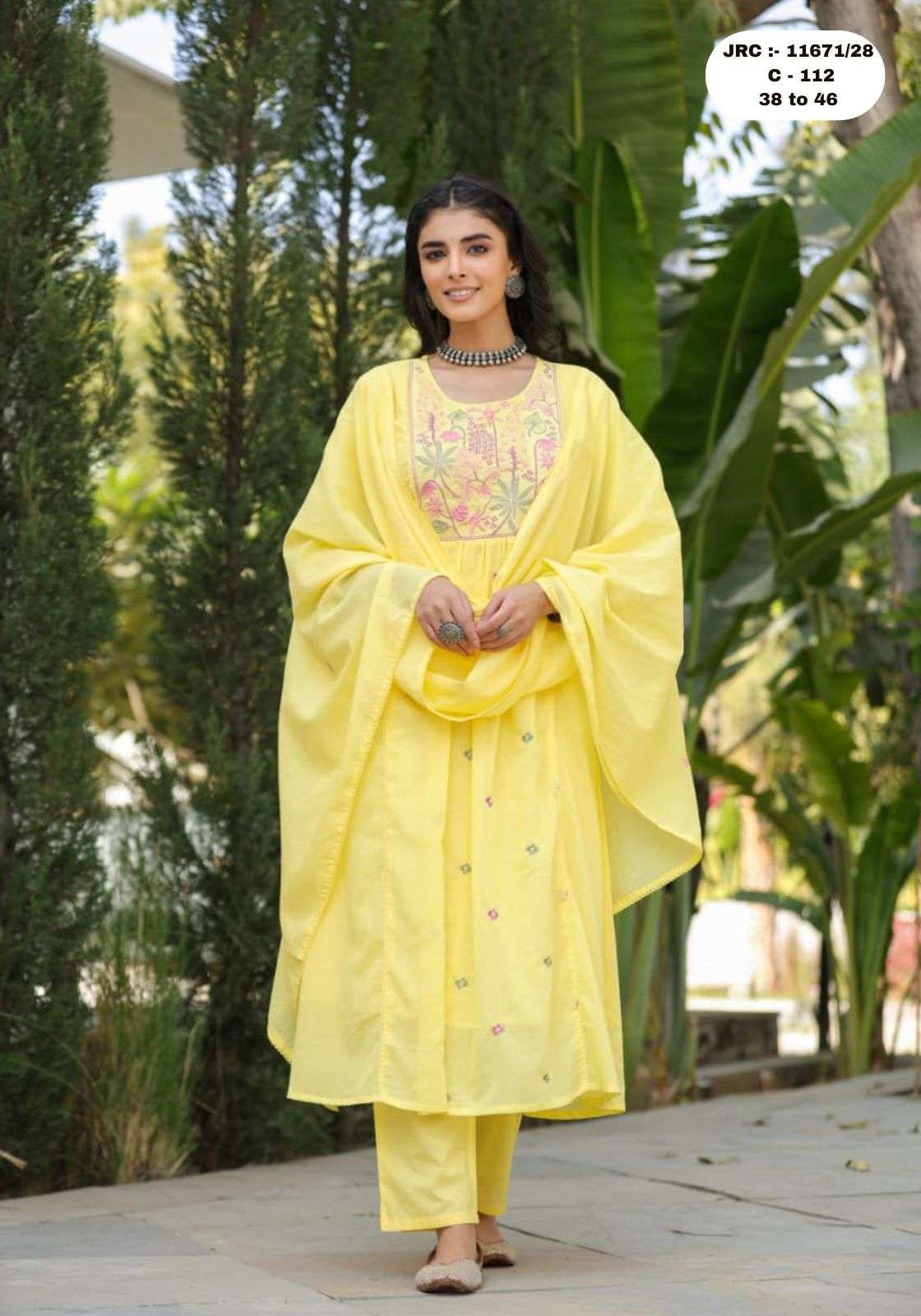 PURE MUL MUL WHITE AND YELLOW SUIT FOR LADIES SIMILAR LOOK D...