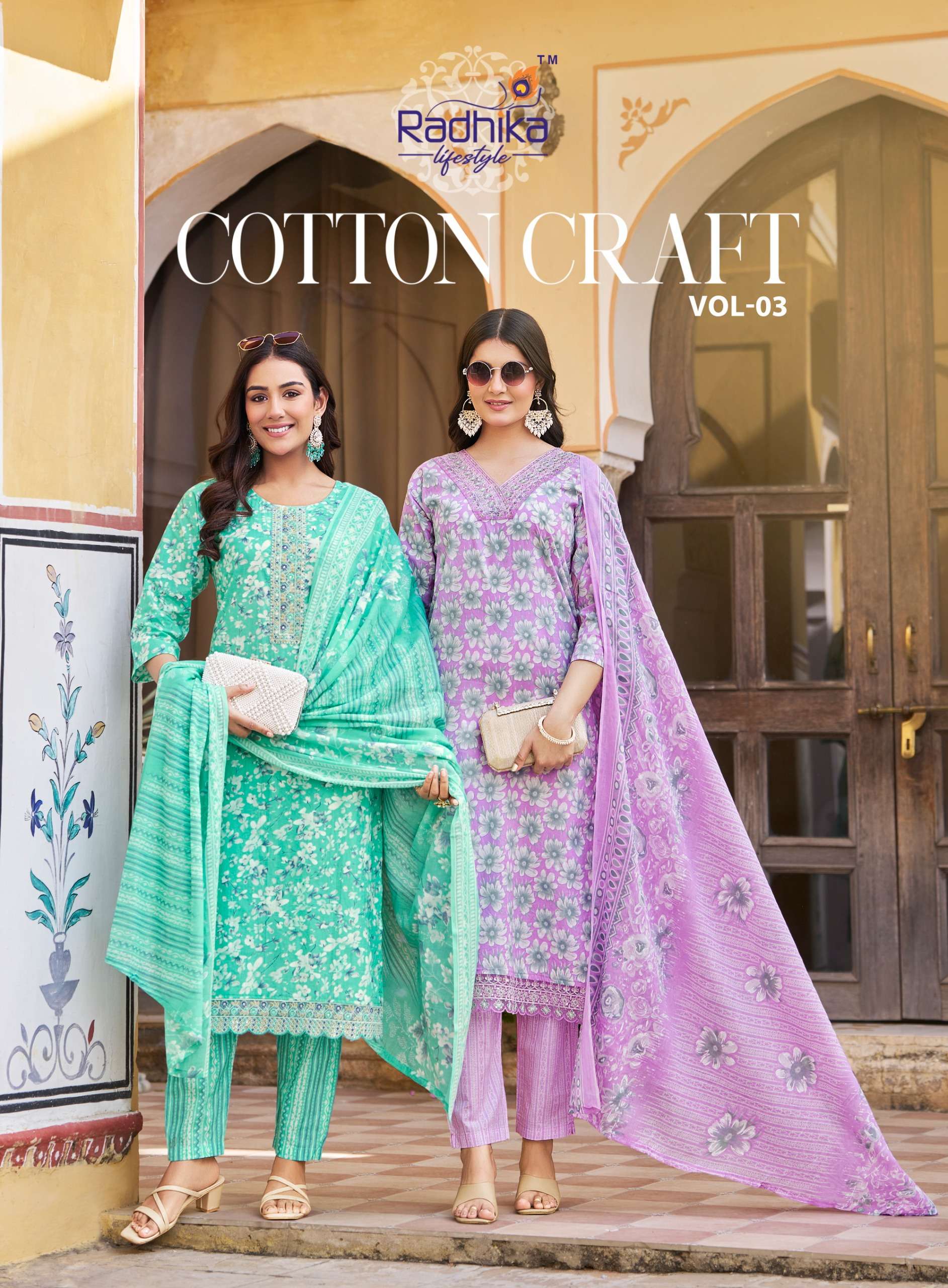 RADHIKA LIFESTYLE COTTON CRAFT VOL 3 COTTON 60 DISCHARGE WIT...