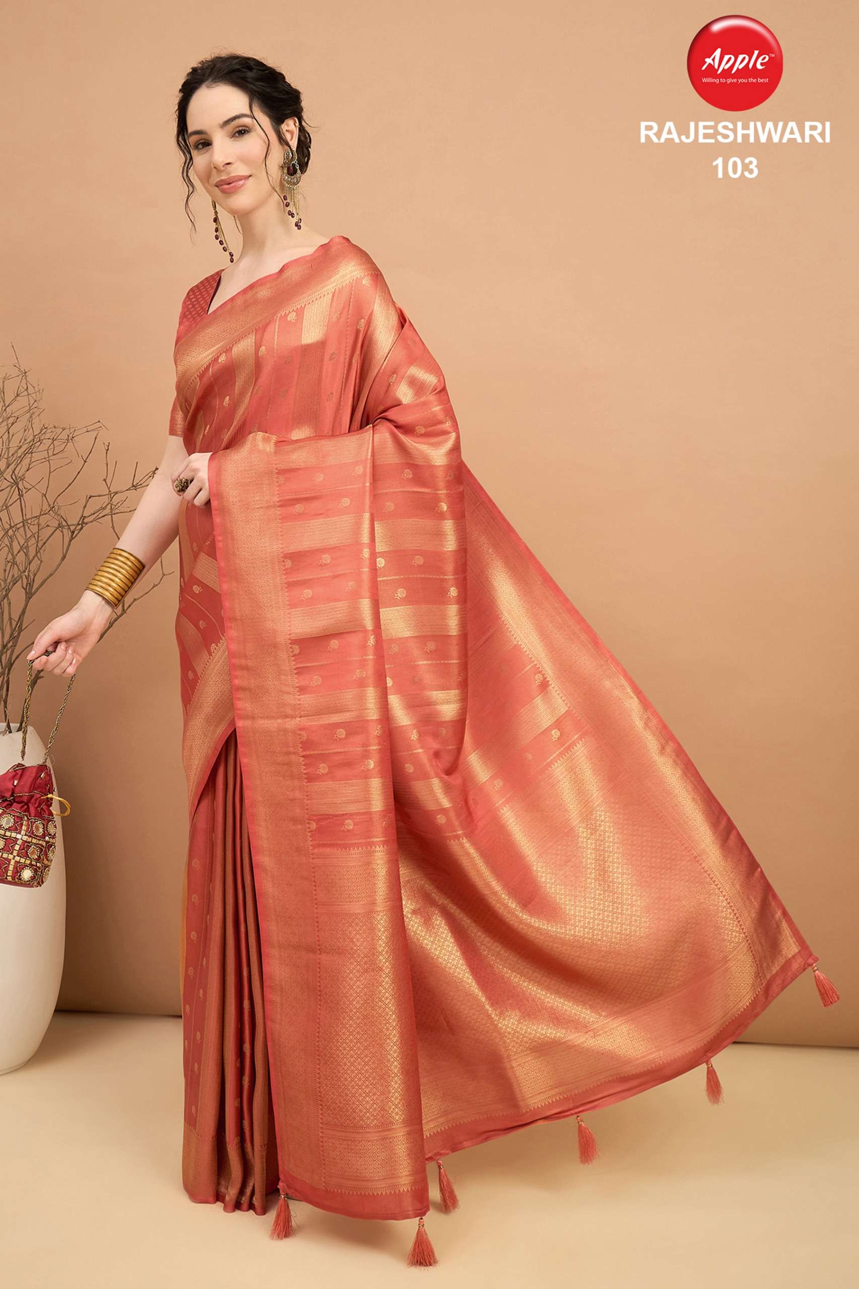 RAJESHWARI VOL 01 SARTIN TISSUE FABRIC ELEGANCE AND REDEFINE...