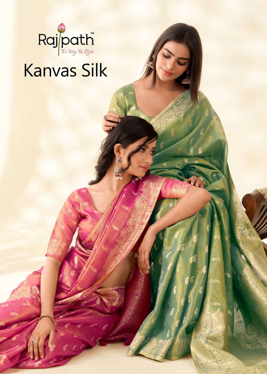 RAJPATH FABRICS KANVAS SILK TISSUE LINEN FABRIC PARTY WEAR S...