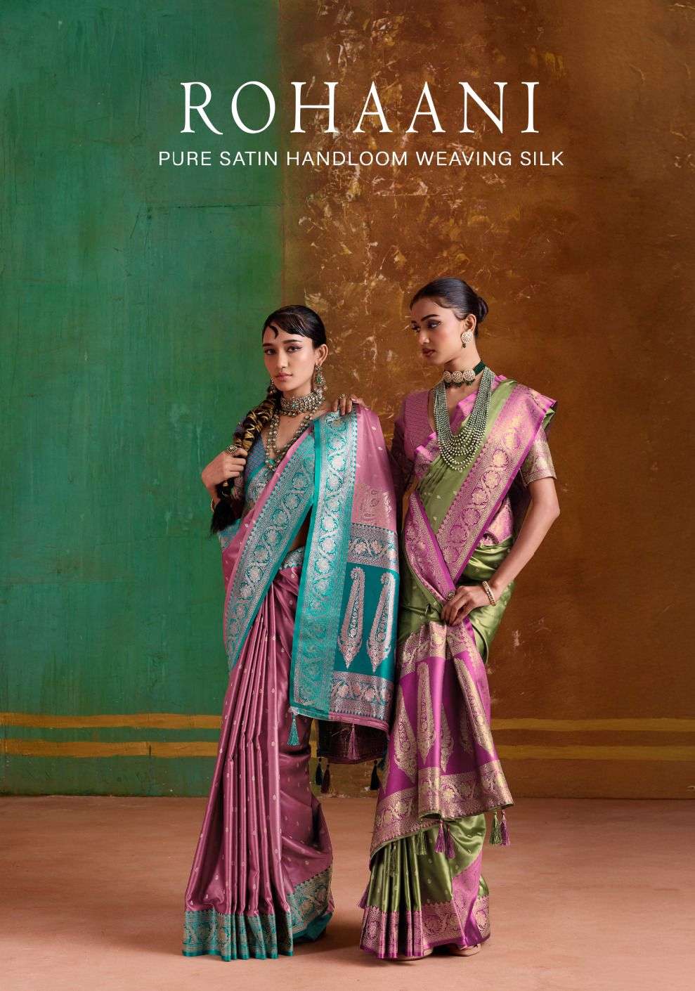 Rajtex Roohani 001 TO 004 Pure Satin Handloom Weaving Silk f...