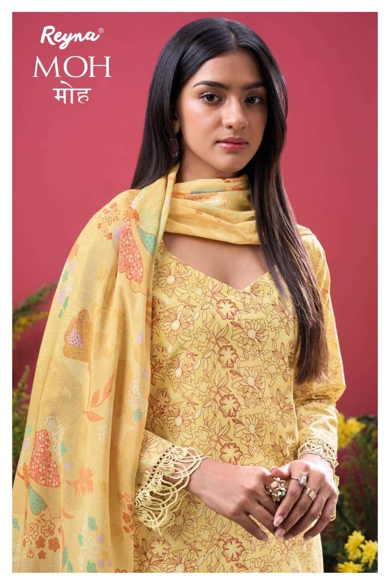 REYNA MOH BLOCK PRINT MULTI WORK FULL SUIT SPECIAL CELEBRATI...