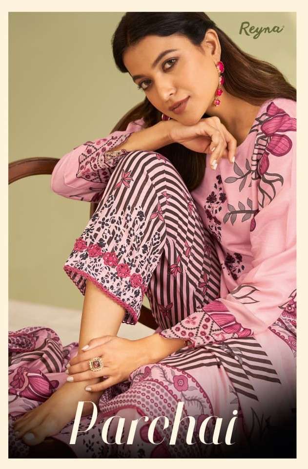 REYNA PARCHAI MONGA SILK DIGITAL ORGANZA BORER EMBROIDERY PR...