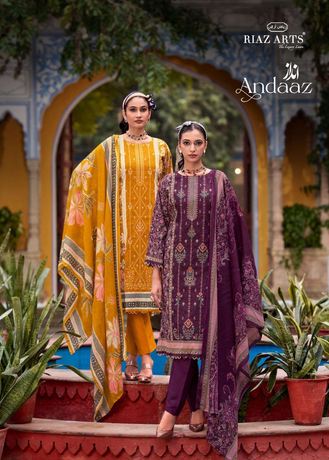 RIAZ ARTS ANDAAZ COTTON CAMRIC LAWN PRINT SALWAR KAMEEZ VIRA...