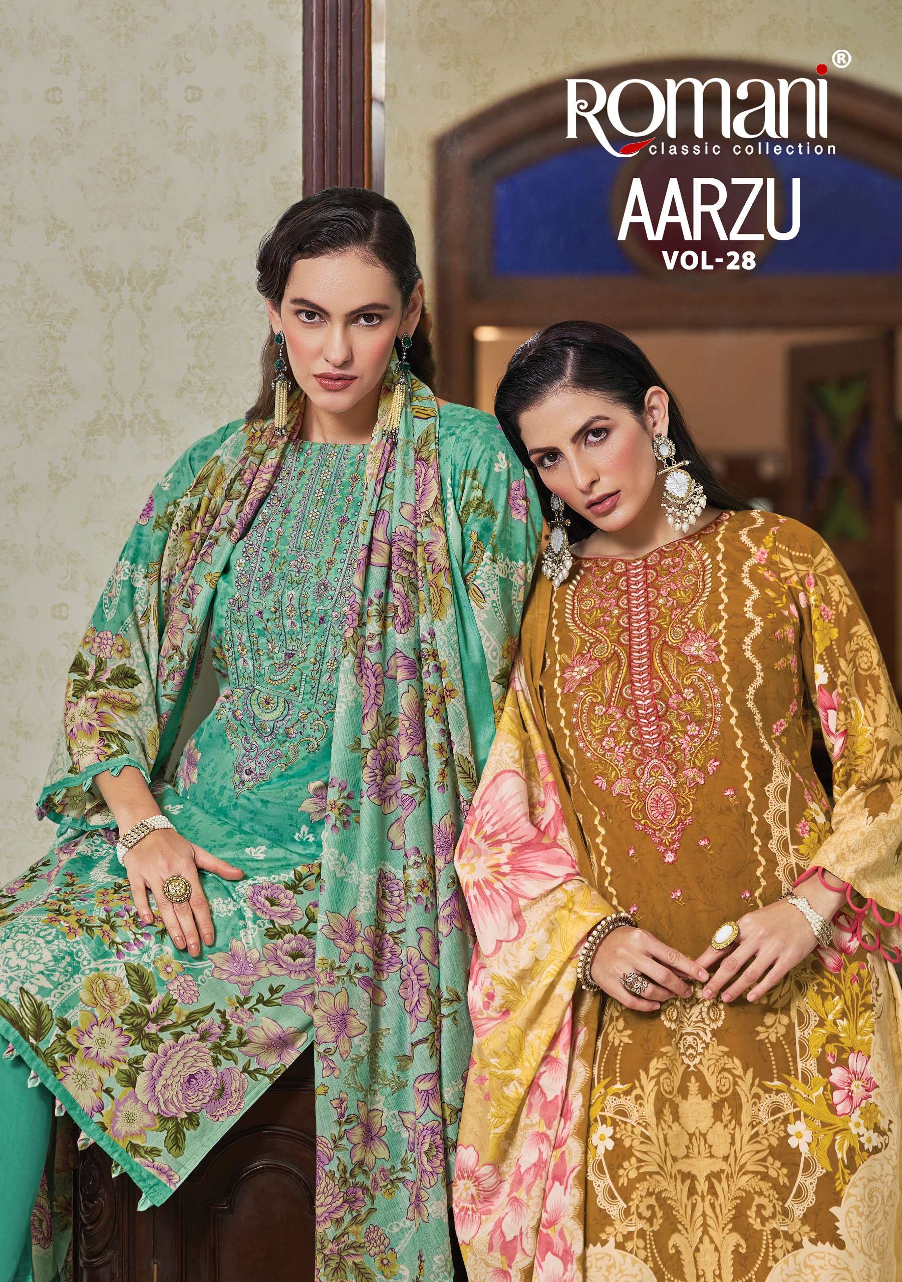 ROMANI AARZU VOL 28 SOFT COTTON DIGITAL STYLE SALWAR SUIT CA...