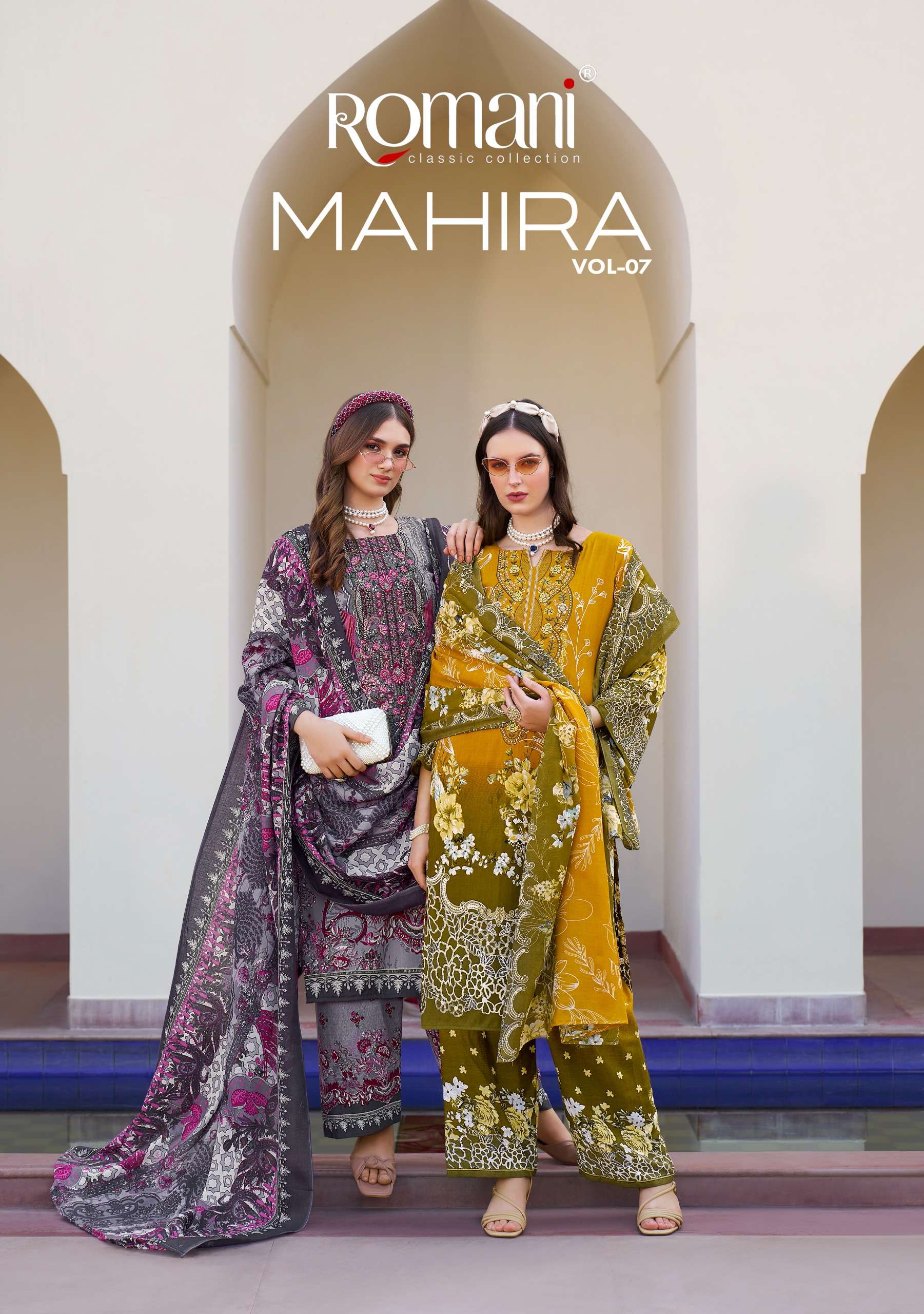 ROMANI MAHIRA VOL 7 COTTON HEAVY SELF WORK SALWAR KAMEEZ SPE...