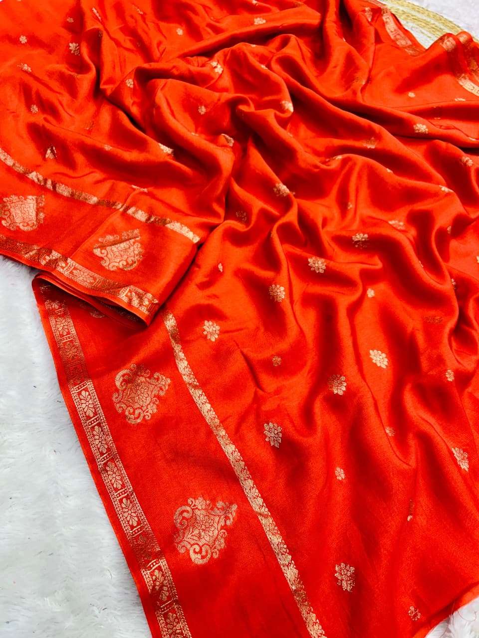 RUSSIAN SAREE PURE VISCOSE MUSLIN FABRIC REGULAR WEAR SAREE ...