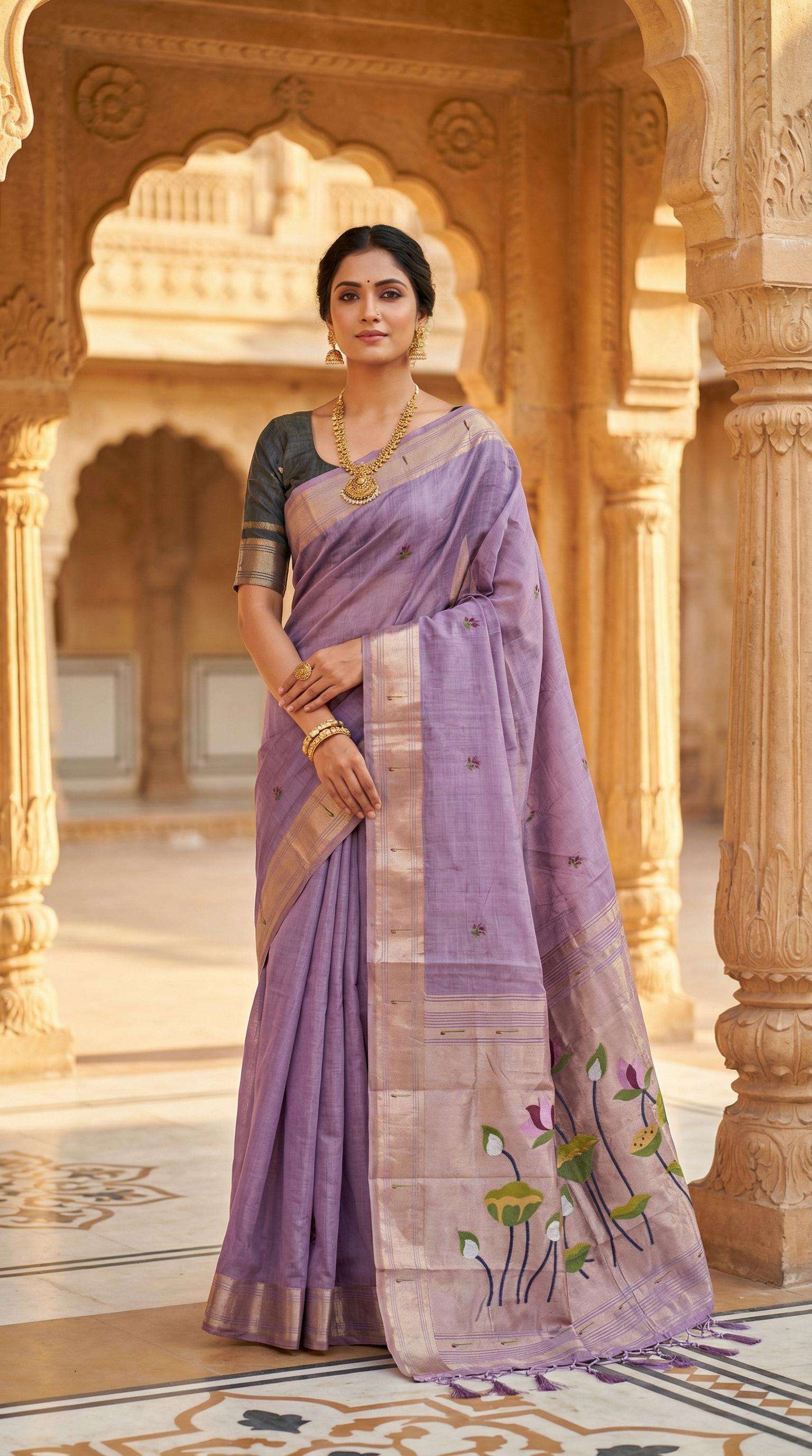 Rythm Paithani Vol 1 Soft and Pure Munga Cotton fabric with ...
