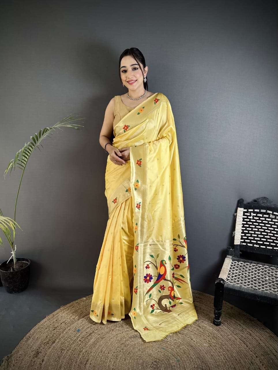 Sangit Wonderful Paithani Collection Lichi Silk with beautif...