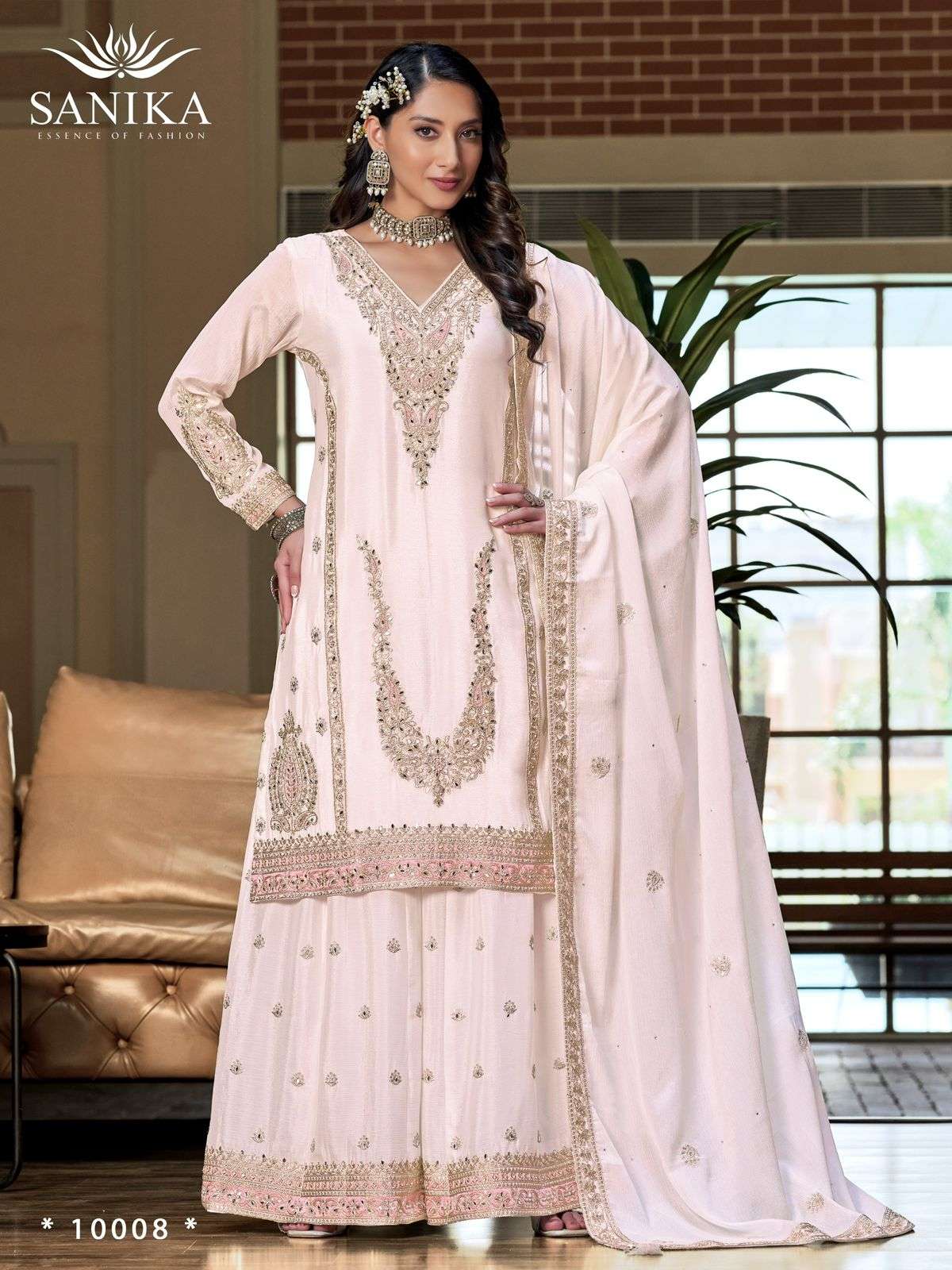 SANIKA FASHION KALKI STITCHED KALI STYLE PLAZZO SUIT WITH HE...