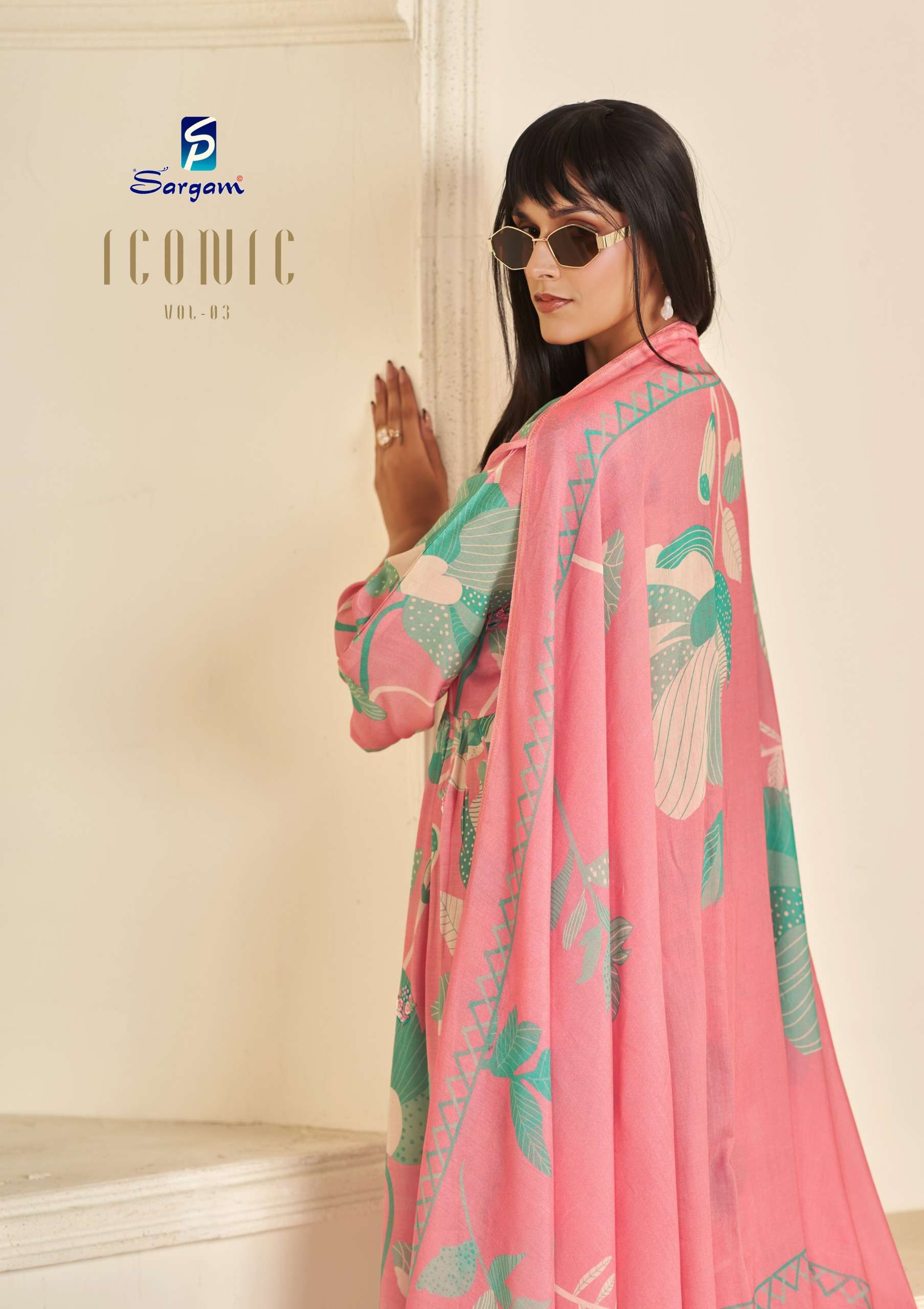 SARGAM PRINTS ICONIC VOL 3 PREMIUM COLLETION MUSLIN PRINT WO...
