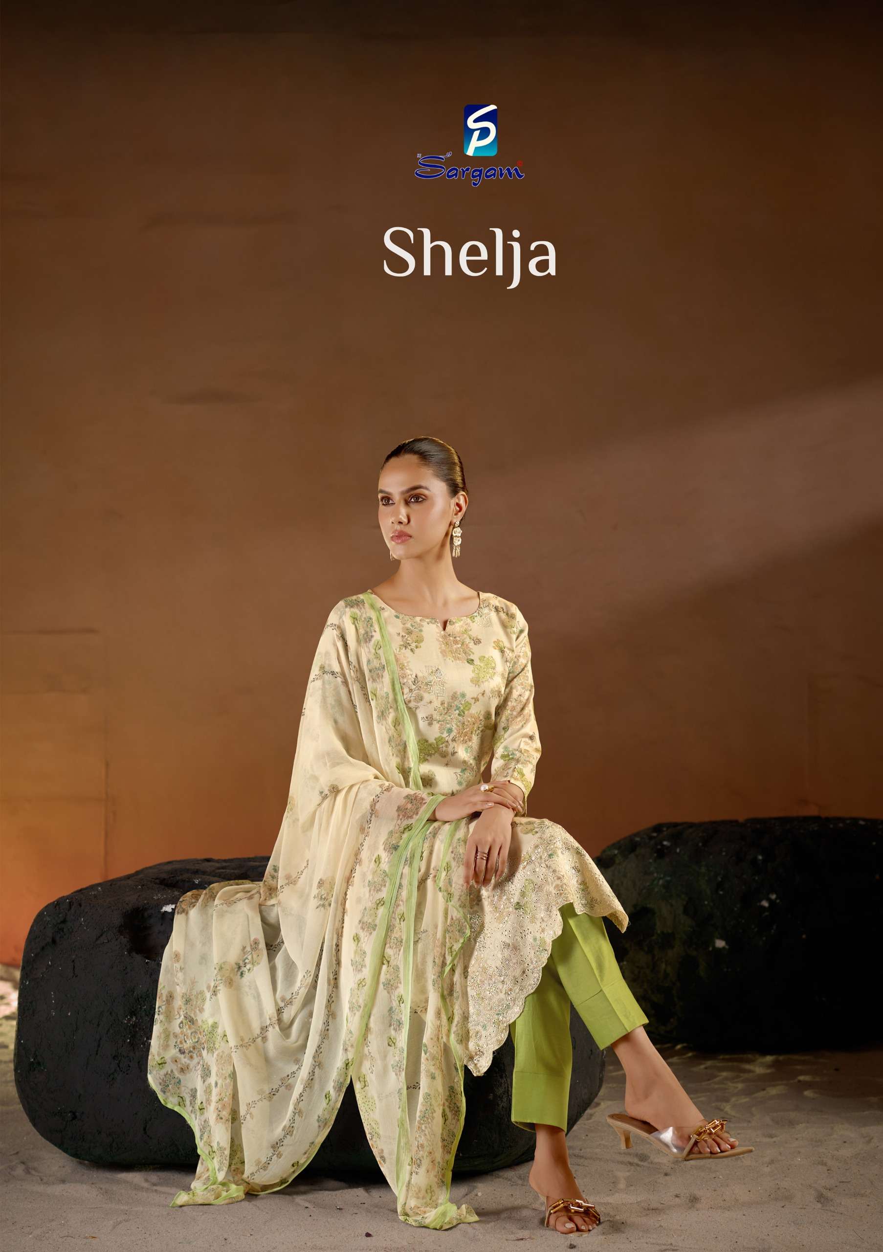 SARGAM SHELZA JAM DIGITAL EMBROIDERY SALWAR SUIT SUMMER COLL...