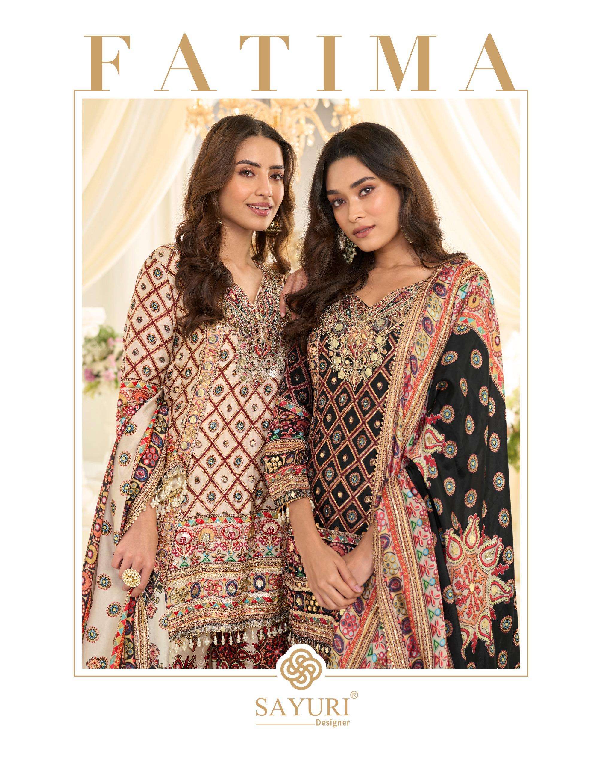 SAYURI DESIGNER FATIMA LATEST TRENDY NATURAL CREP PRINTED TO...