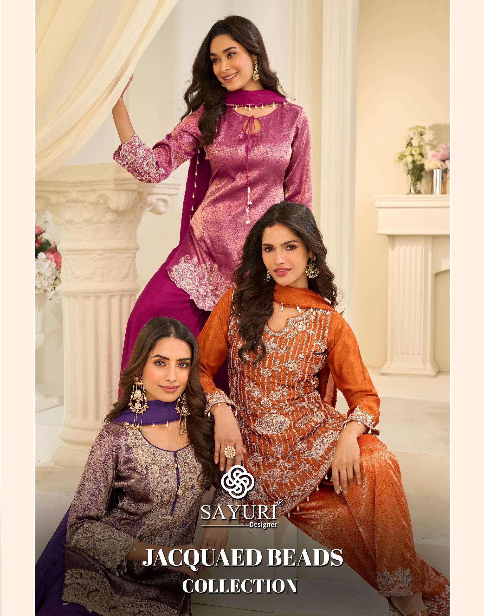 SAYURI DESIGNER JACQUARD BEADS NEW CATALOG BEADS WORK  TOP W...