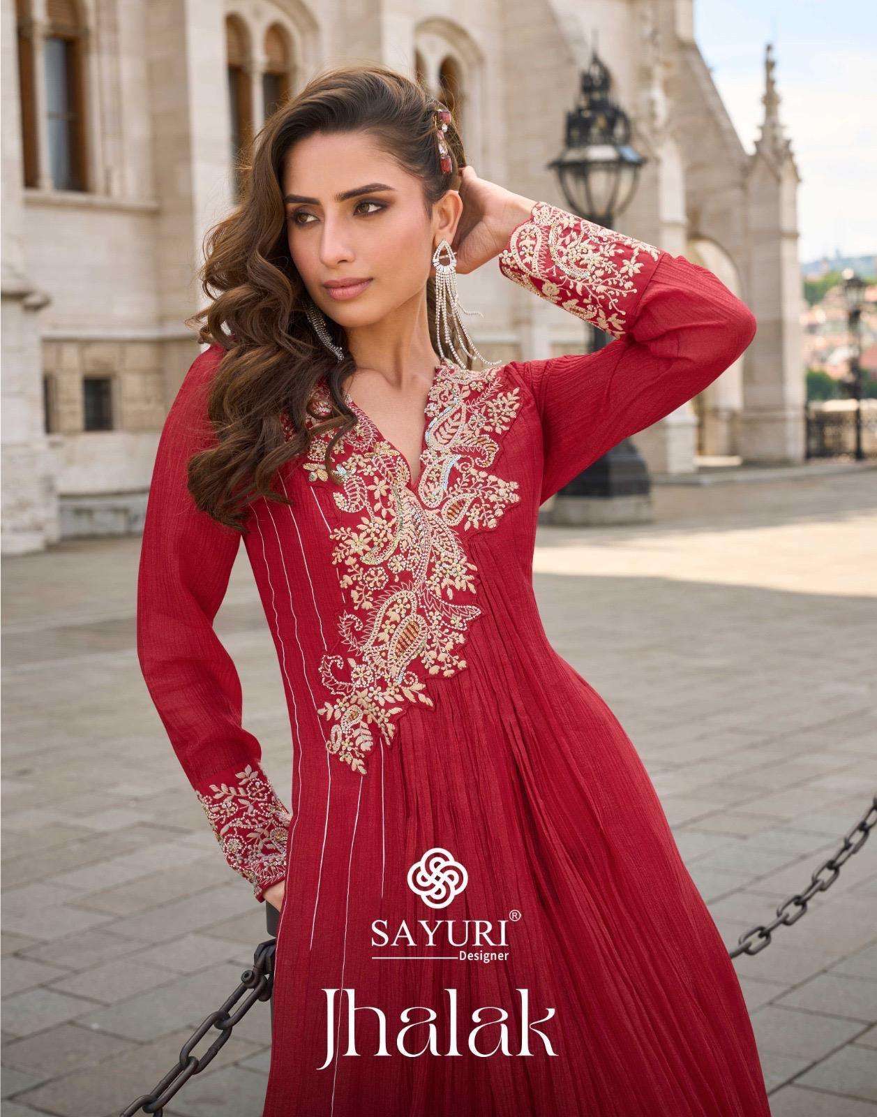 SAYURI DESIGNER JHALAK WEDDING LOOK FRONT AND BACK EMBROIDER...