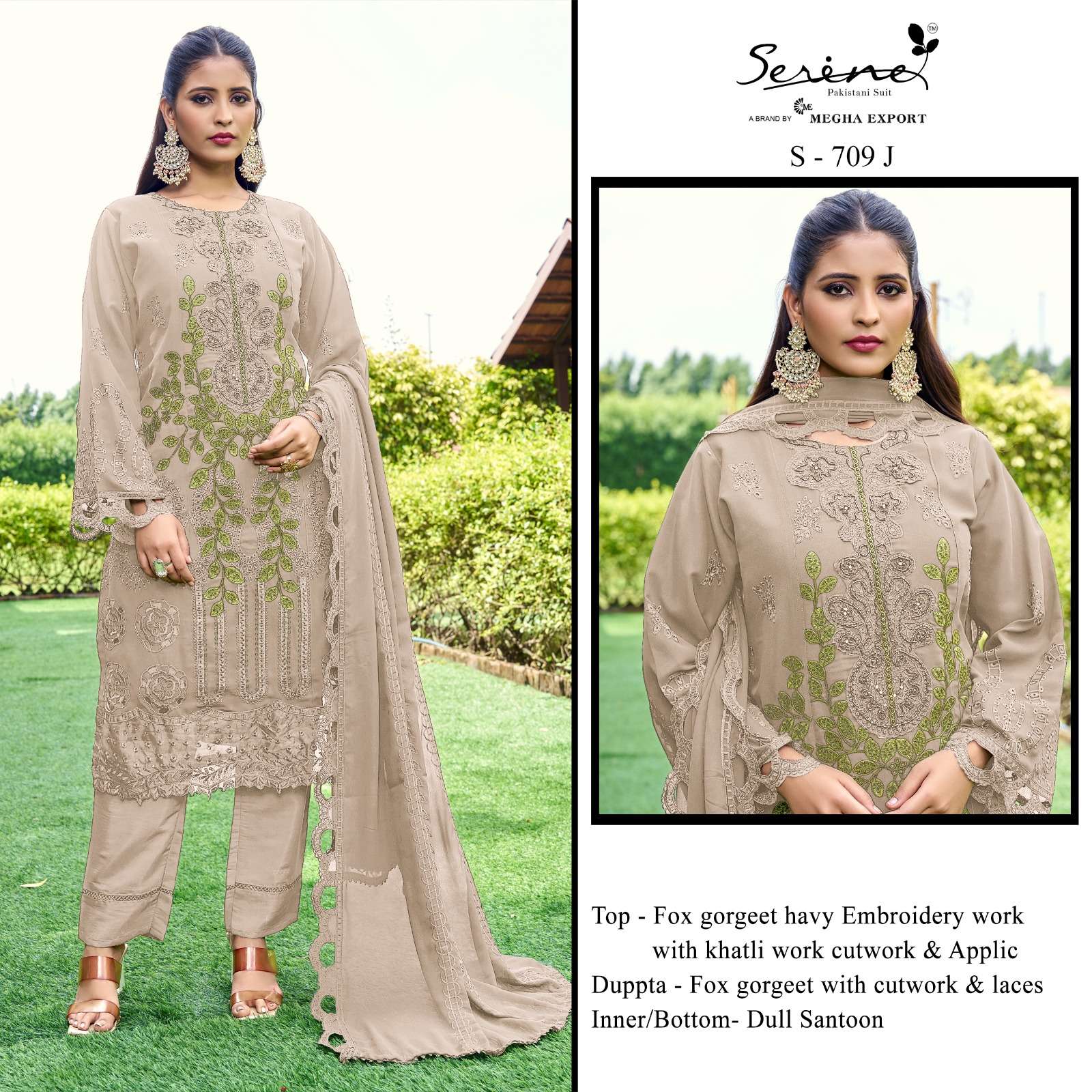 SERINE S 709 WEDDING AND PARTY WEAR HEAVY SUIT TRADITIONAL L...