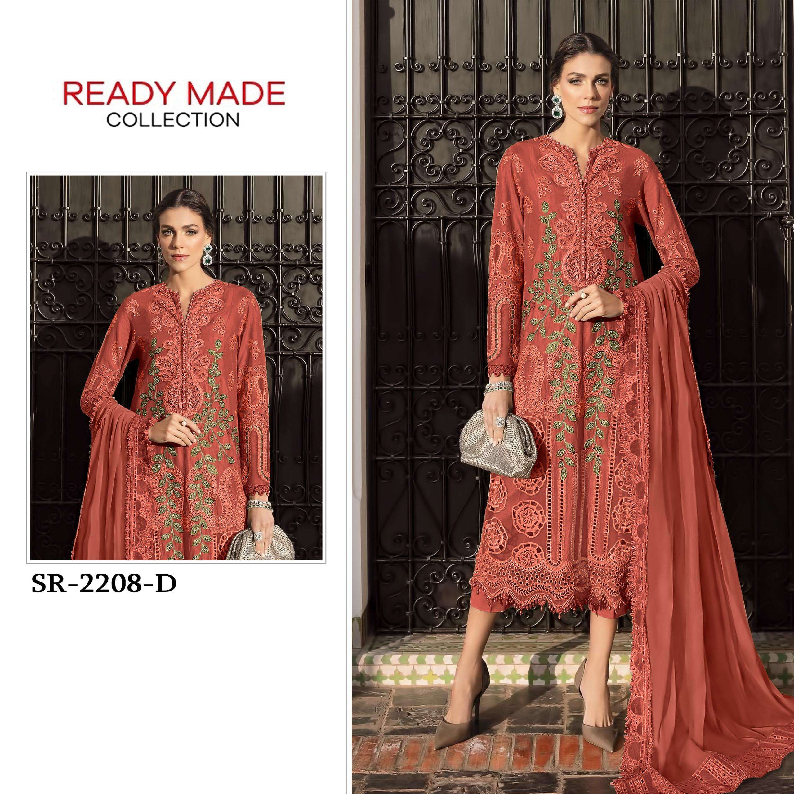 SHREE FABS 2208 NEW WEDDING SPECIAL READYMADE SHIFFON WORK 3...