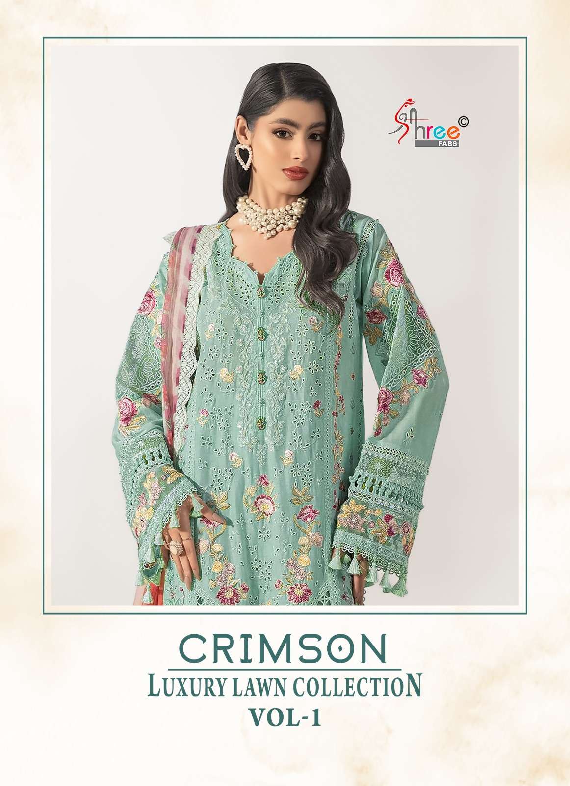 SHREE FABS CRIMSON LUXURY LAWN COLLECTION VOL 1 PAKISTANI CO...