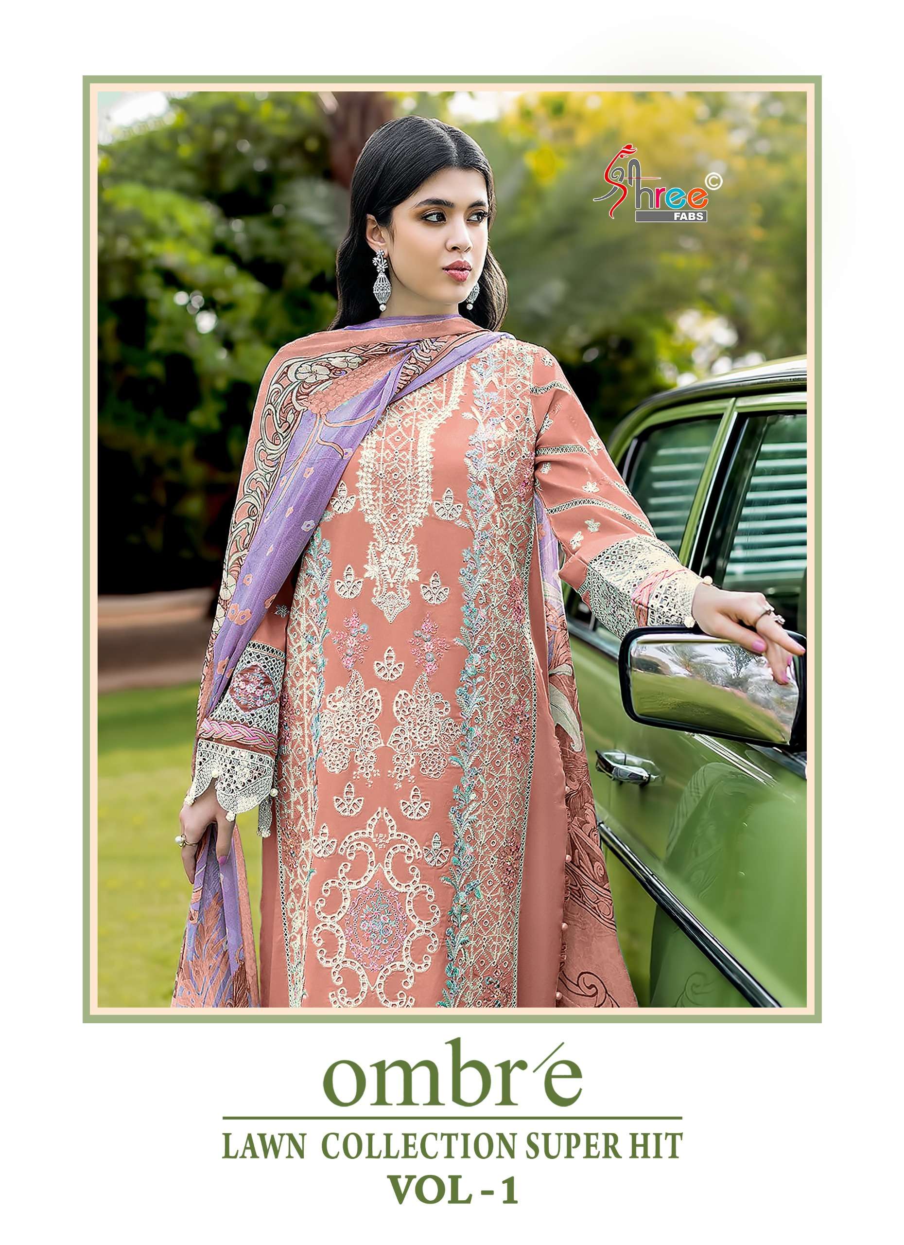 SHREE FABS OMBRE LAWN COLLECTION SUPER HIT VOL 1 COTTON DESI...