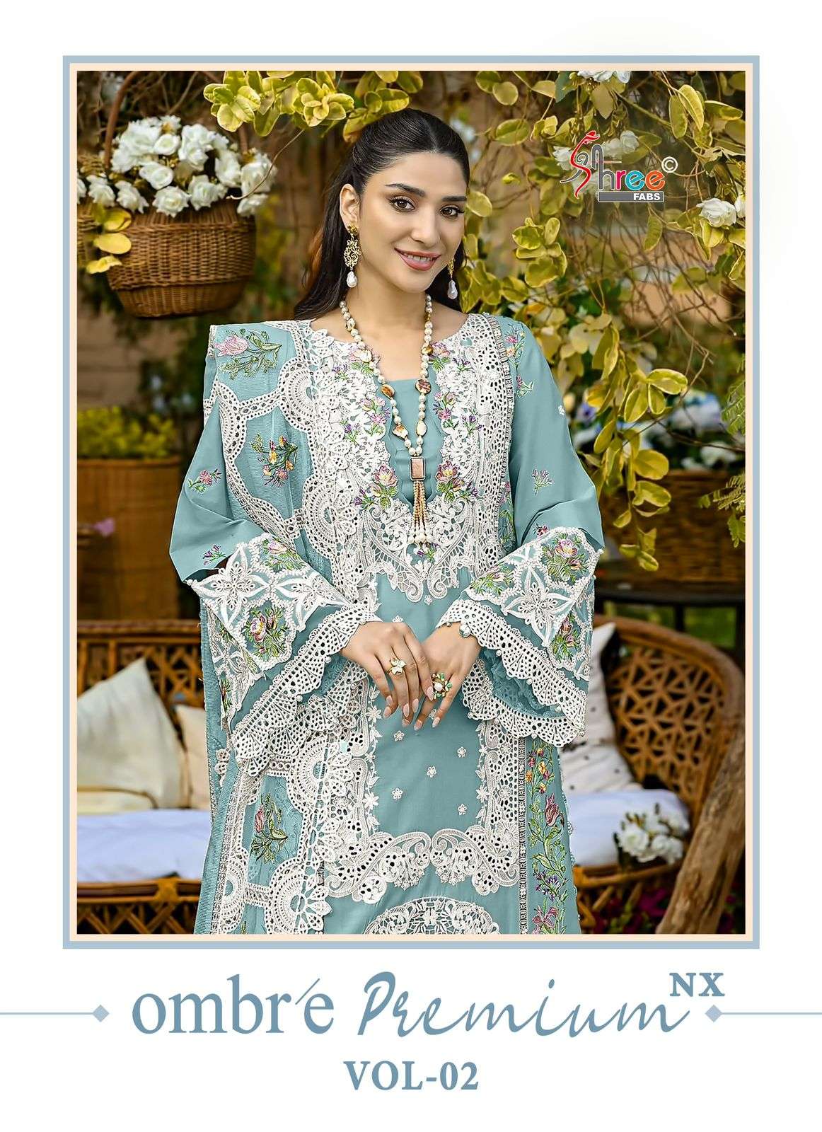SHREE FABS OMBRE PREMIUM VOL 2 NX PURE COTTON HEAVY EMBROIDE...