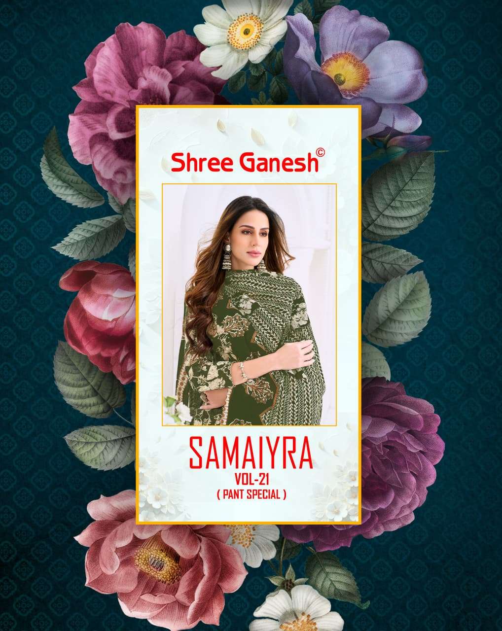 SHREE GANESH SAMAIYRA VOL 21 HEAVY COTTON QUALITY SUIT FASHI...