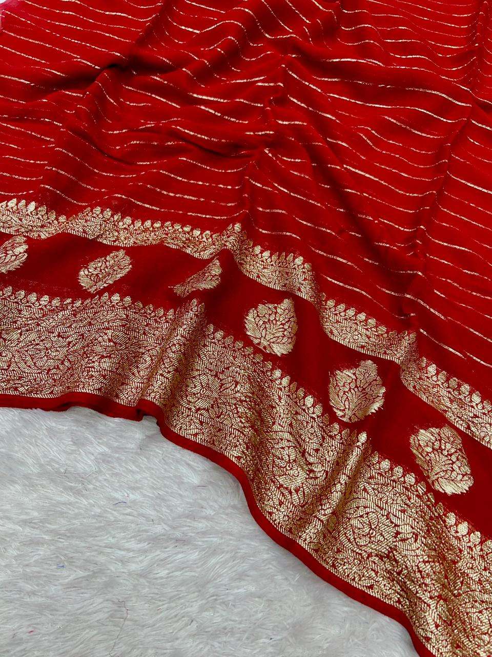 six in seven Pure and adorn Viscose Georgette fabric With Al...