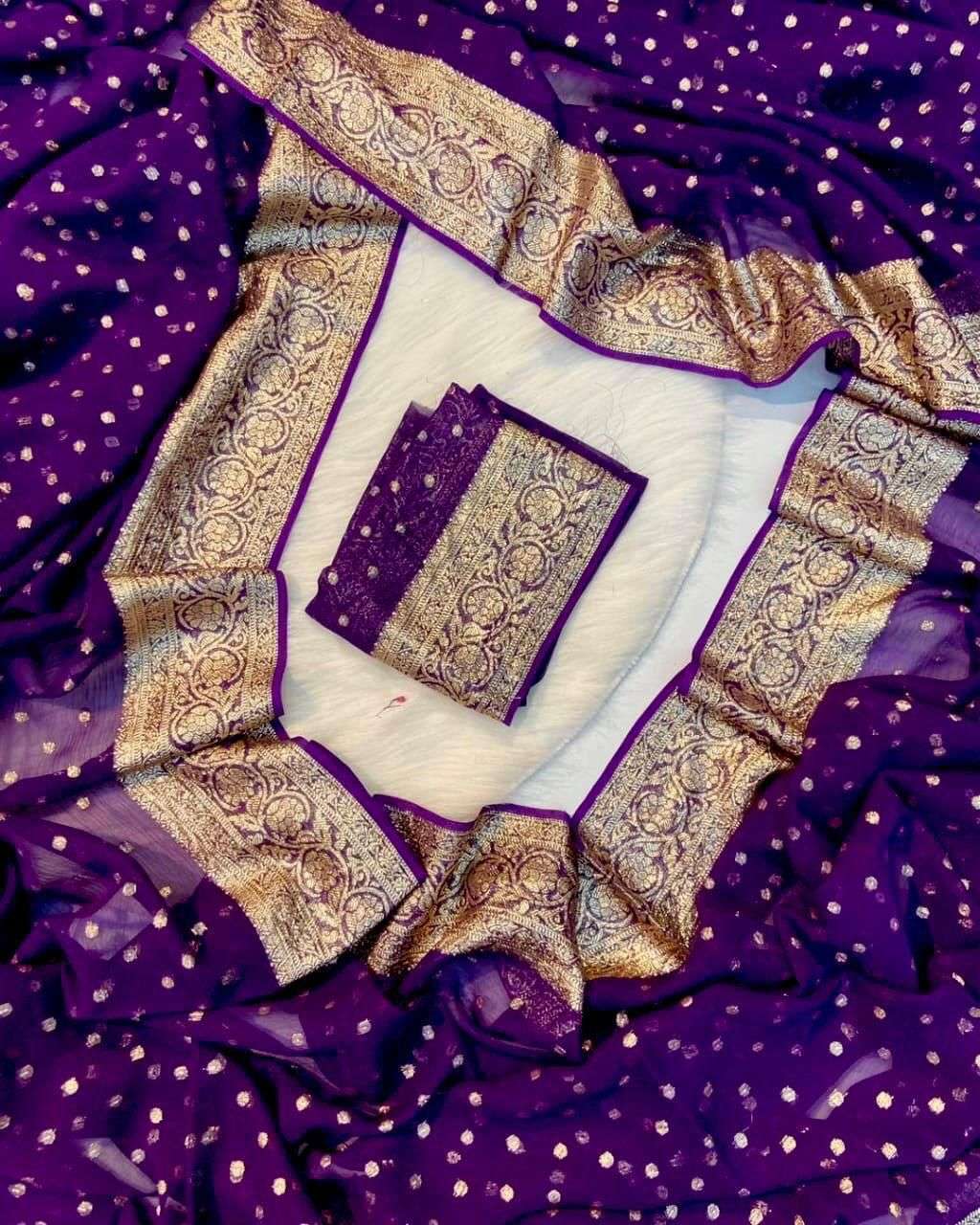 six symphony Georgette fabric grace in every fold regular we...