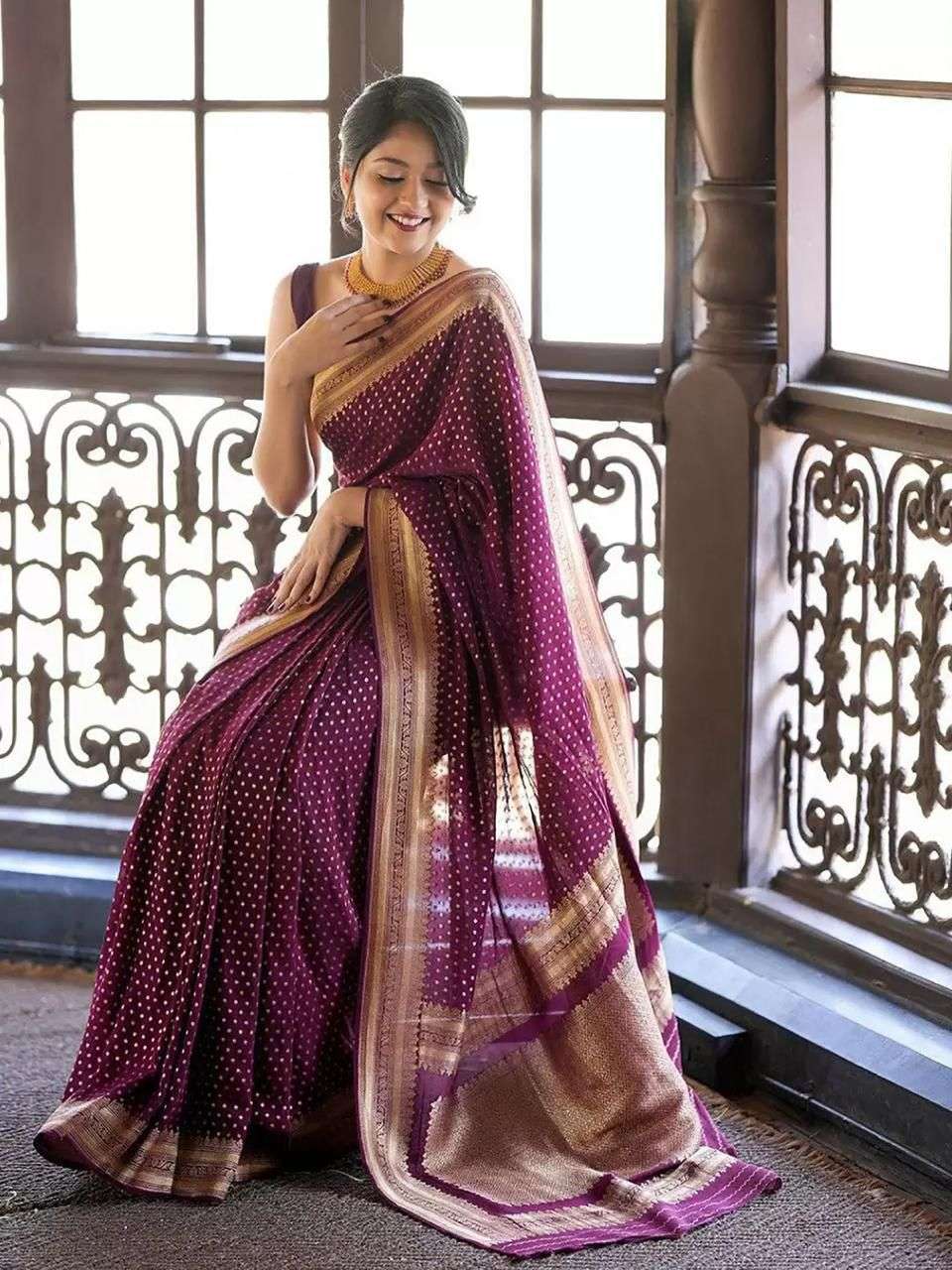 SOFT AND PURE LICHI SILK FABRIC REGULAR WEAR SAREE WHOLESALE...