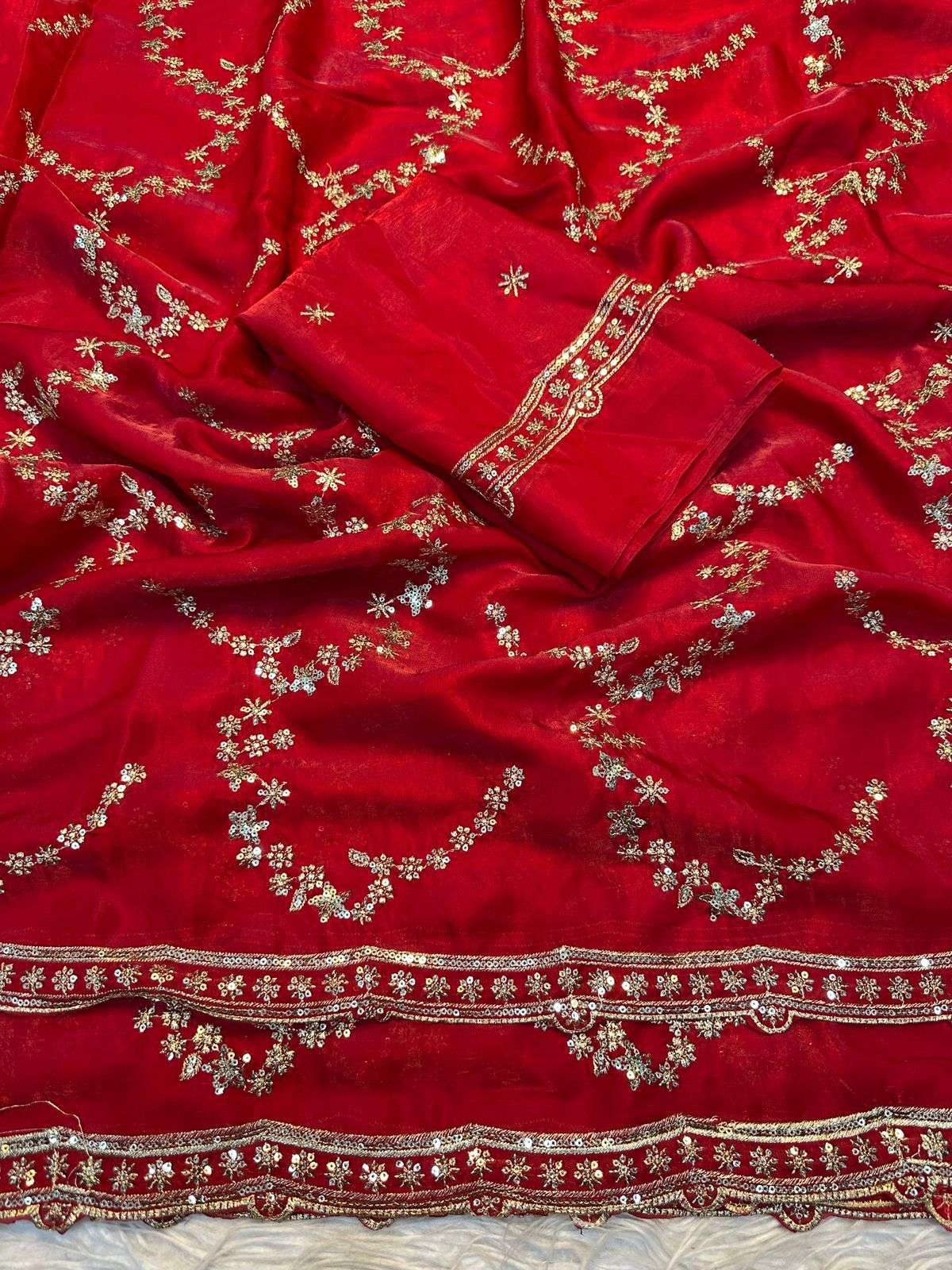 soft and shiny Space Silk fabric regular wear and party wear...