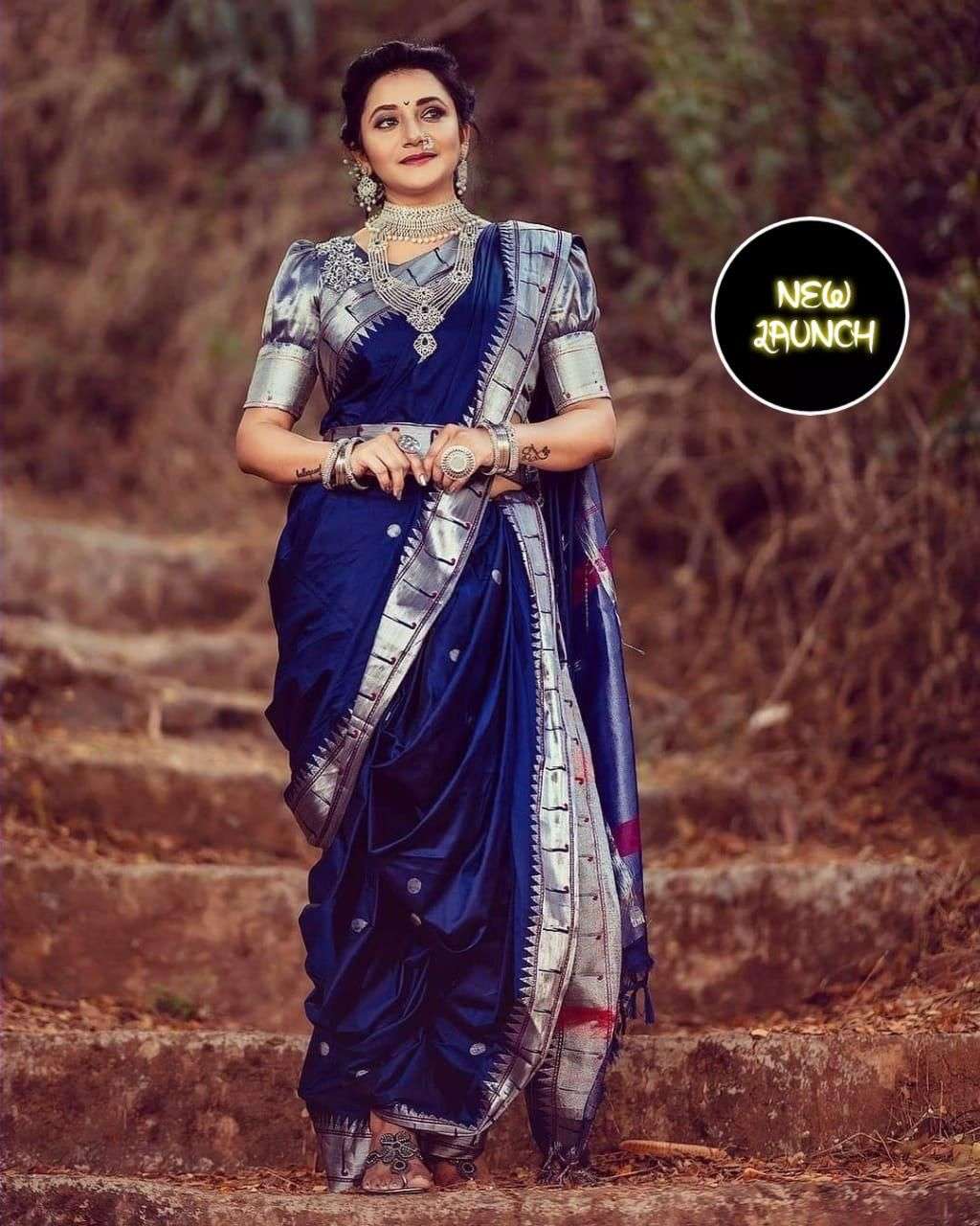SOFT LICHI SILK BEAUTIFUL RICH PALLU & JACQUARD WORK ON ALL ...