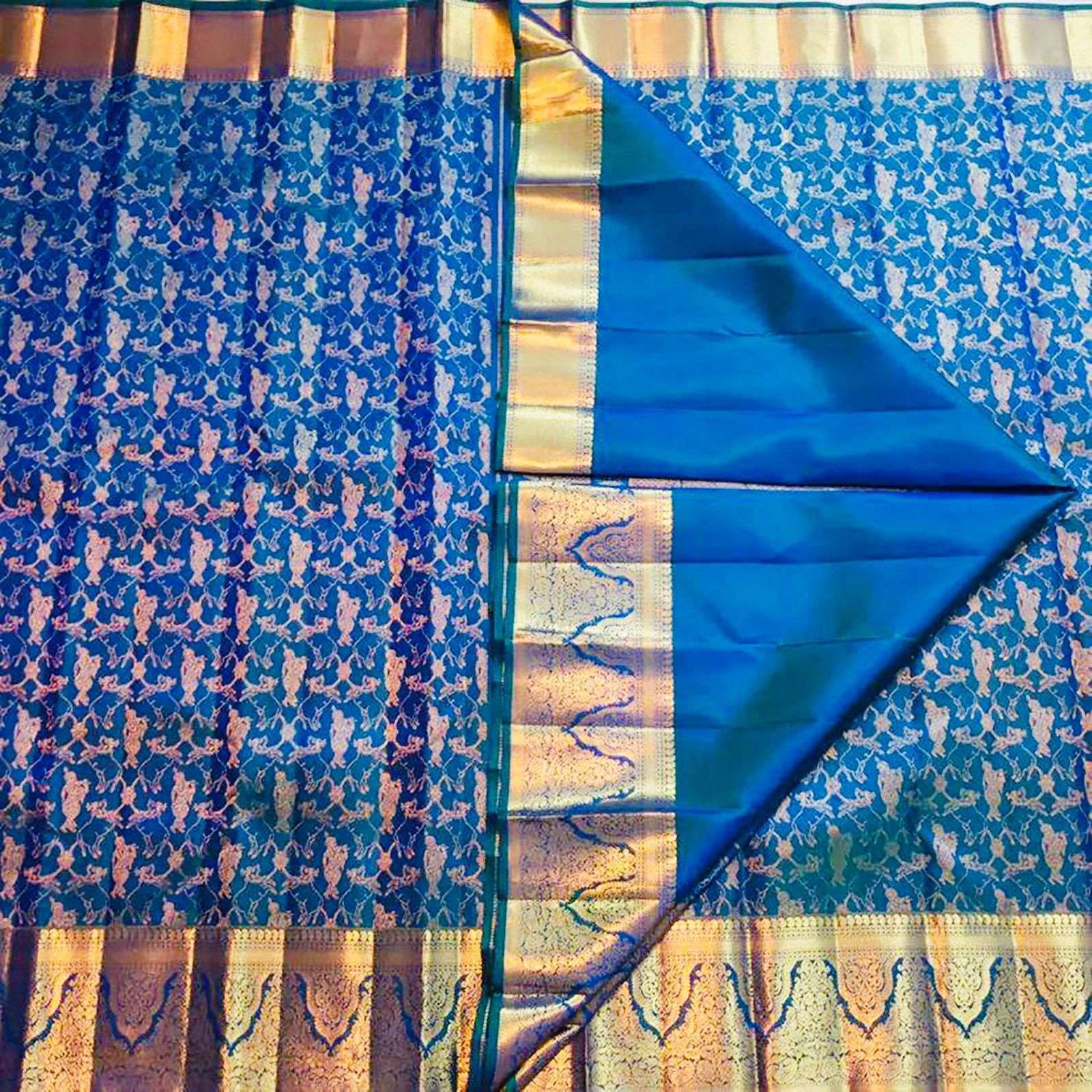 SOFT LICHI SILK CLOTH FABRIC WITH BEAUTIFUL RICH PALLU REGUL...