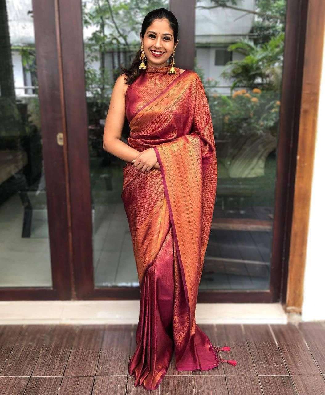 SOFT LICHI SILK CLOTH SILK SYMPHONY ELEGANCE DRAPED IN DIVIN...