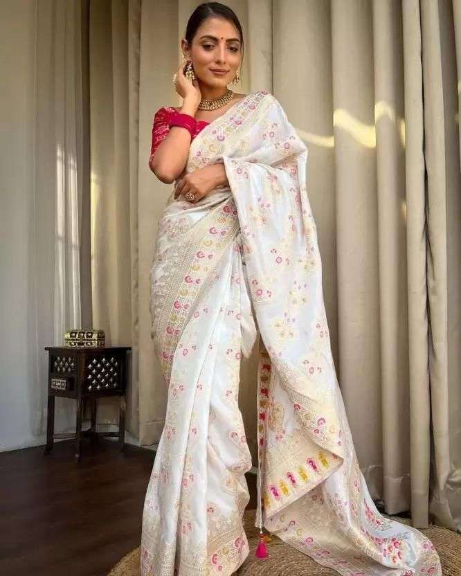SOFT LICHI SILK FABRIC GRACE IN EVERY FOLD REGULAR WEAR SARE...