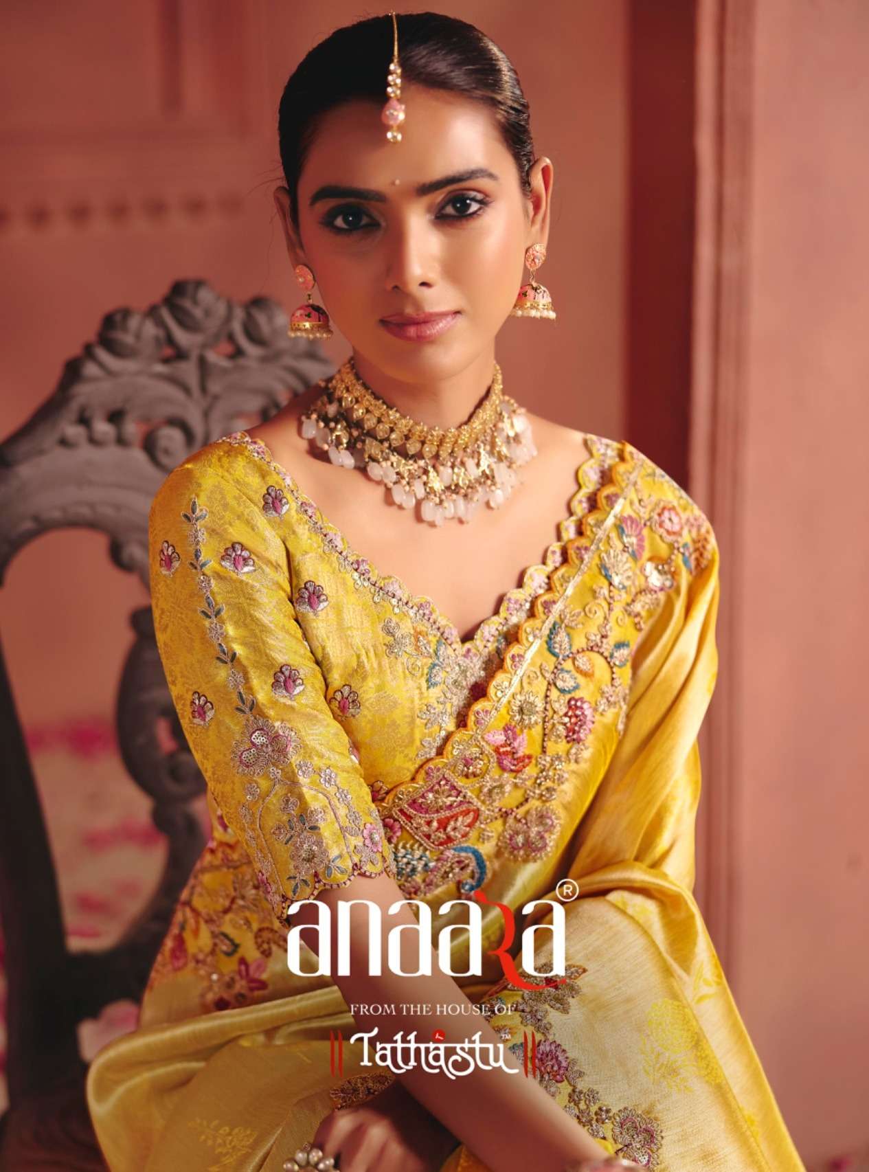Tathastu Anaara 8300 Series  8301 To 8312 Silk fabric heavy ...