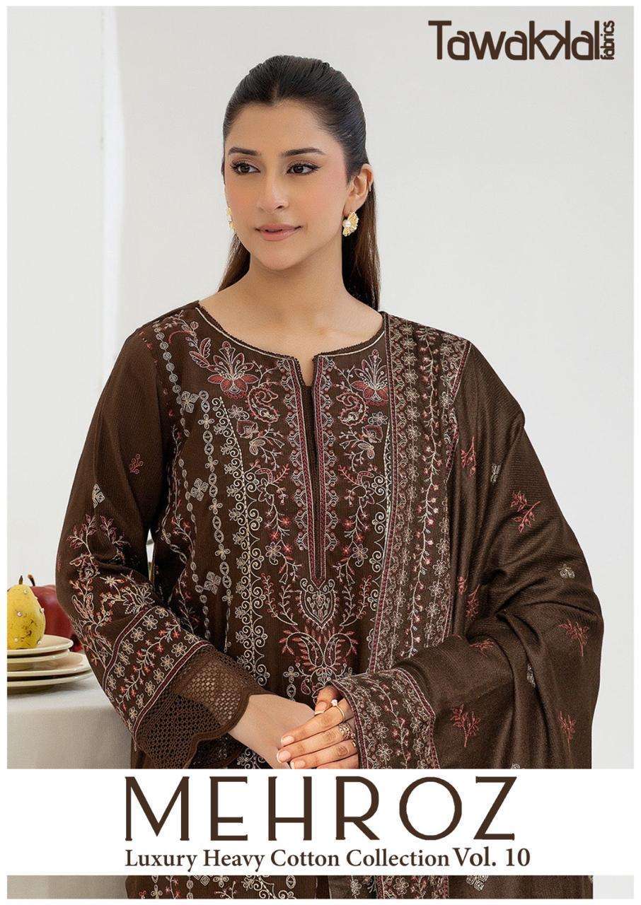 TAWAKKAL MEHROZ VOL 10 LUXURY HEAVY COTTON COLLECTION SUIT R...