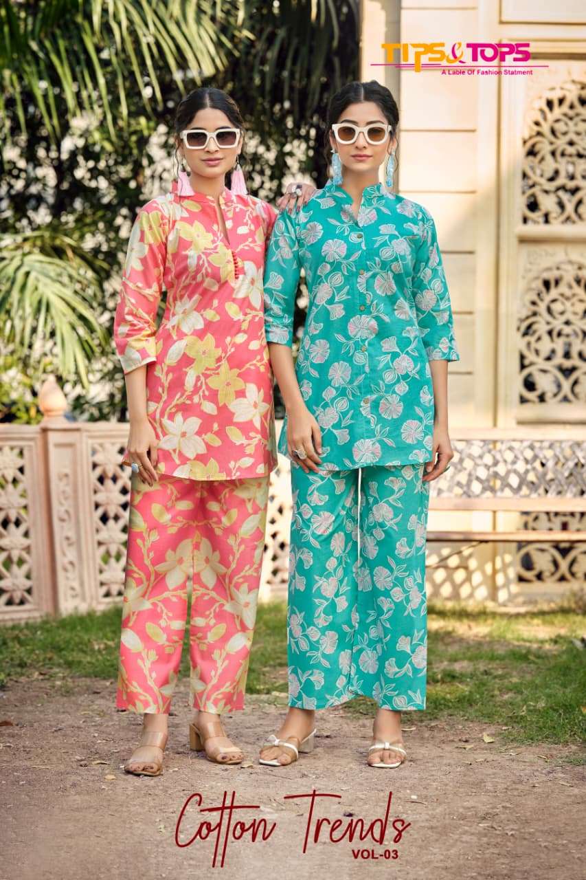TIPS & TOPS COTTON TRENDS VOL 3 SUMMER CO ORD SET COLLECTION...
