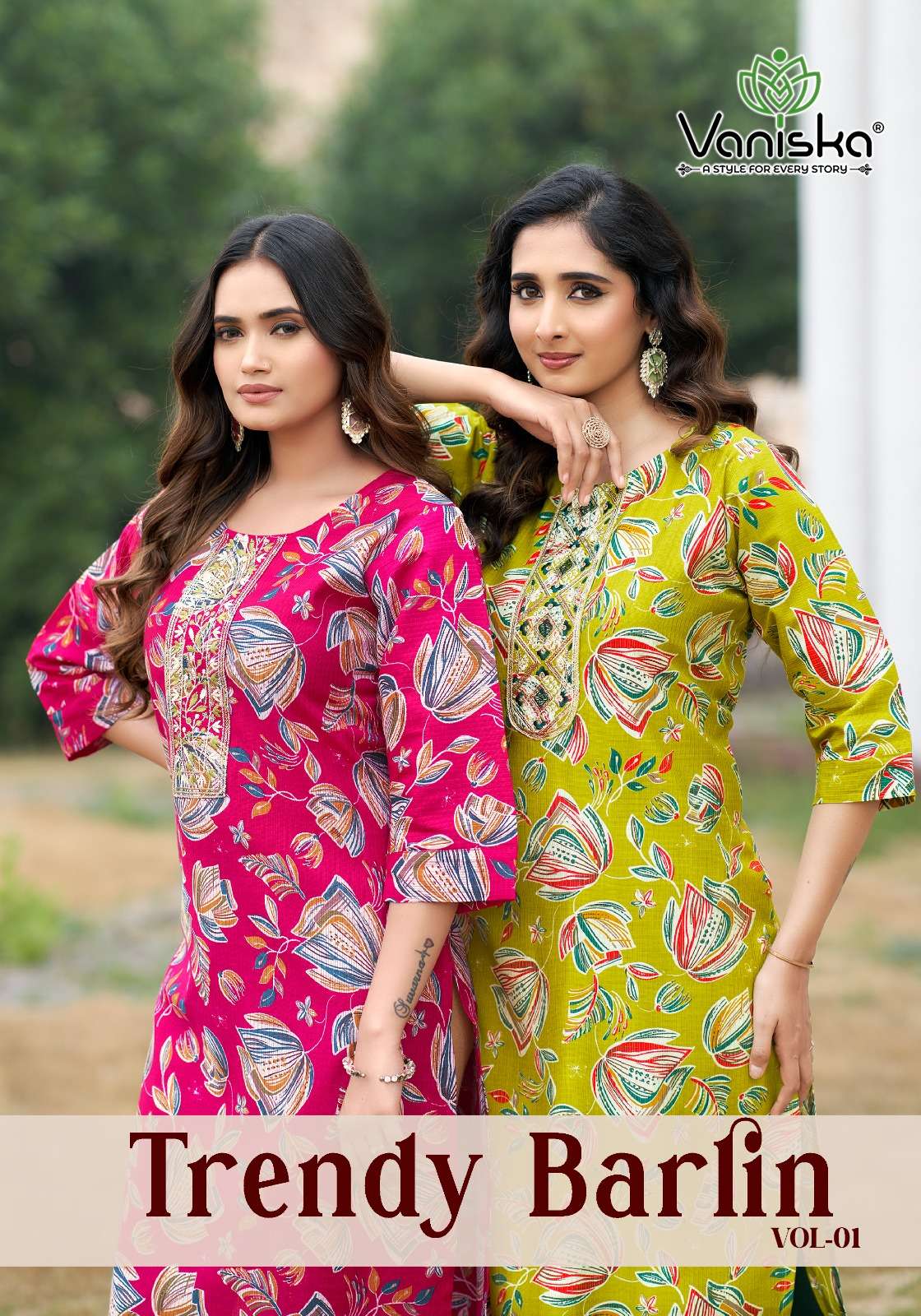 VANISKA TRENDY BARLIN VOL 1 BARLIN PRINT KURTI FOR REGULAR W...