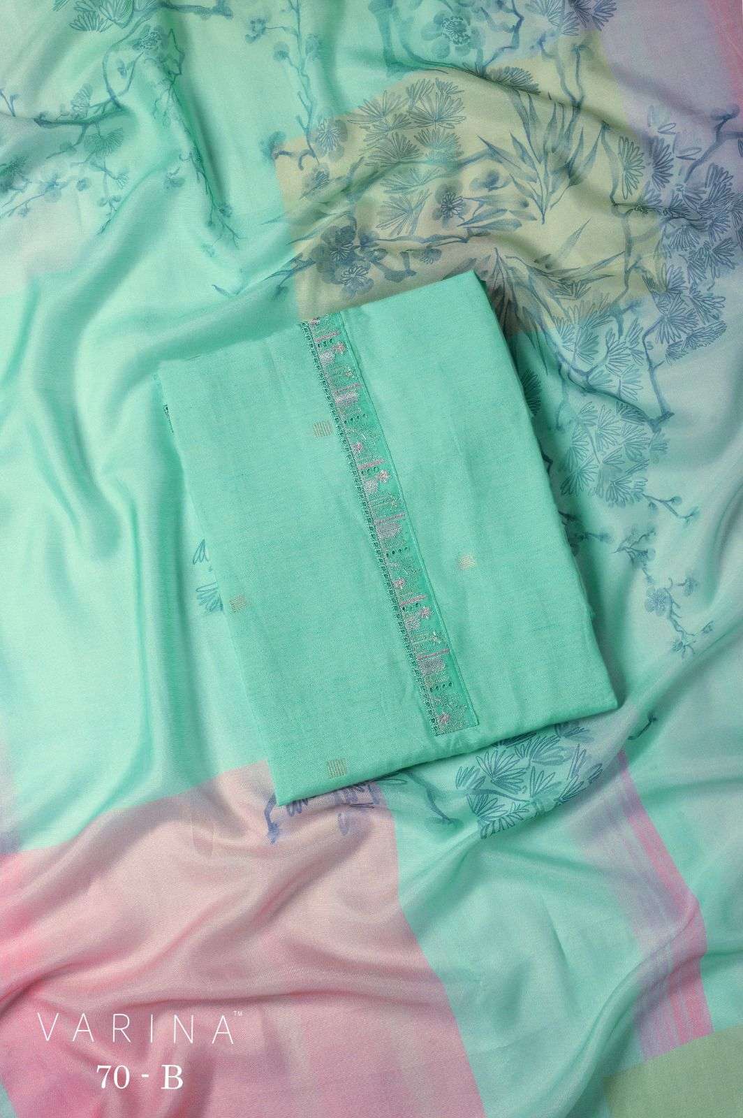 VARINA  D 70 IRISH JACQUARD WITH WORK DRESS COLLECTION FESTI...