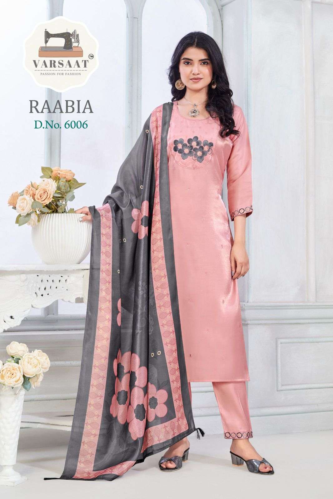 VARSAAT RAABIA GLASS MODAL DESIGNER 3 PIECE SUIT FANCY AND C...
