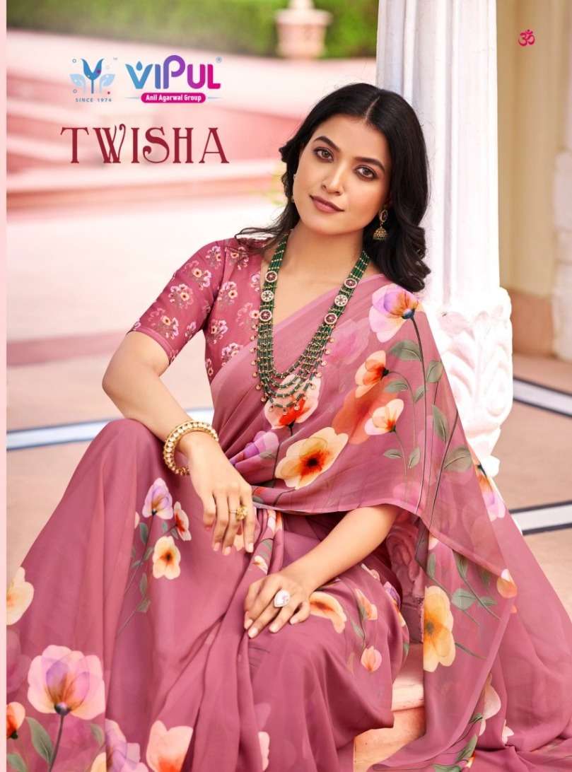 VIPUL SAREE TWISHA 87930 TO 87941 WETLESS FABRIC PRINTED SAR...