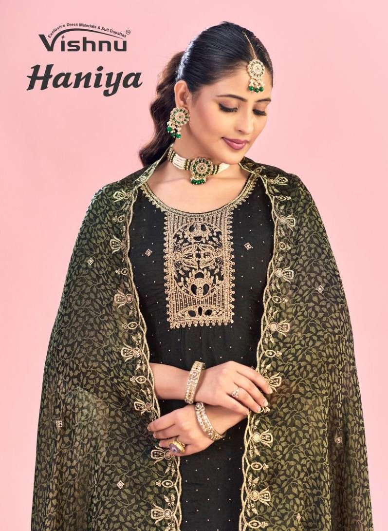 VISHNU HANIYA NC MOSS WITH ZARKAN MATERIAL SALWAR SUIT COLLE...