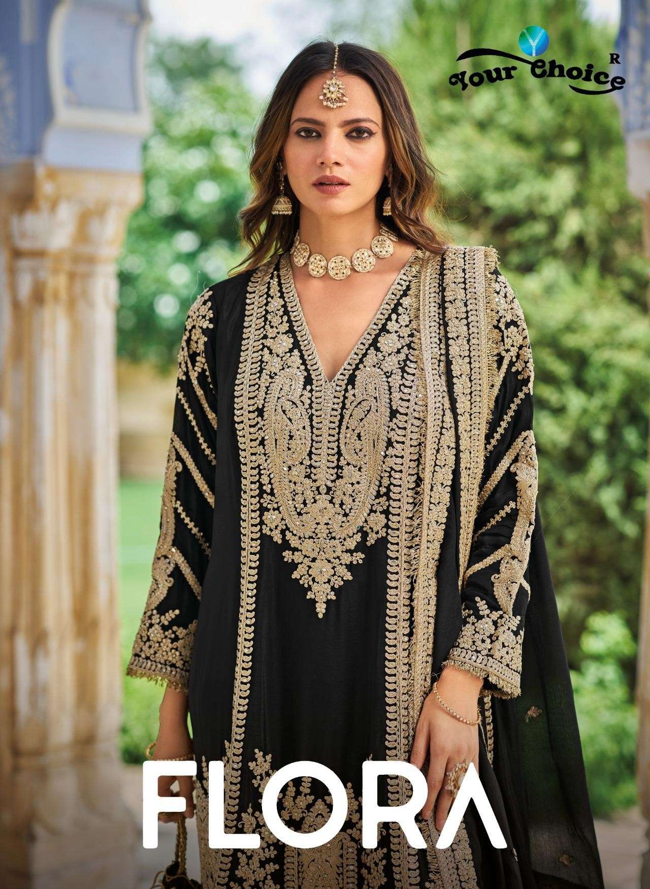 YOUR CHOICE FLORA EID SPECIAL HEAVY WORK TRADITIONAL SHARARA...