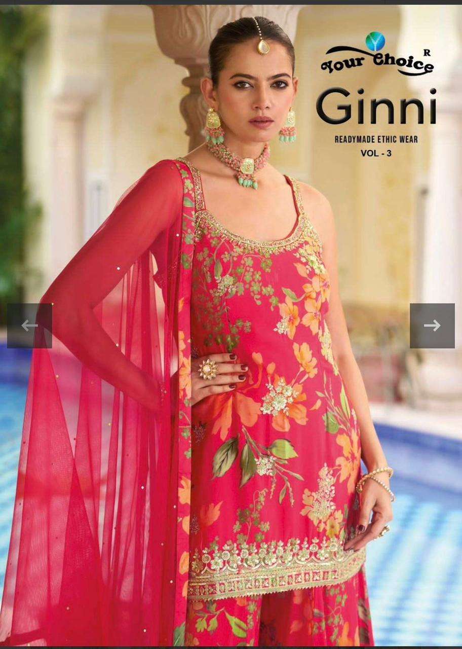 YOUR CHOICE GINNI VOL 3 RAMDAN SPECIAL HEAVY EMBROIDERY SUIT...