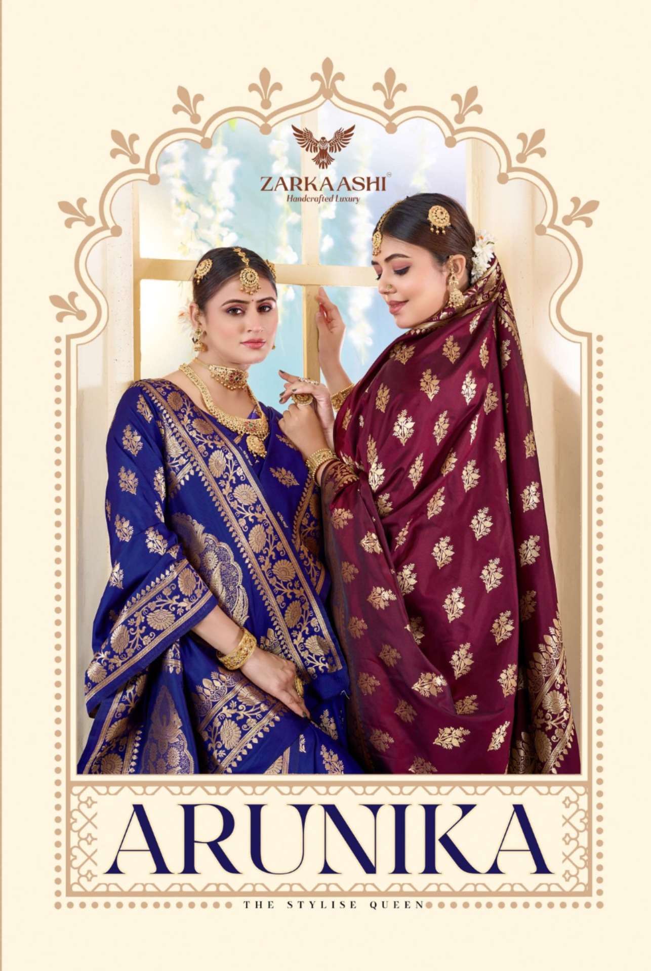 Zarkaashi Arunika 103A TO 103F Banarasi Katan Silk fabric Wi...